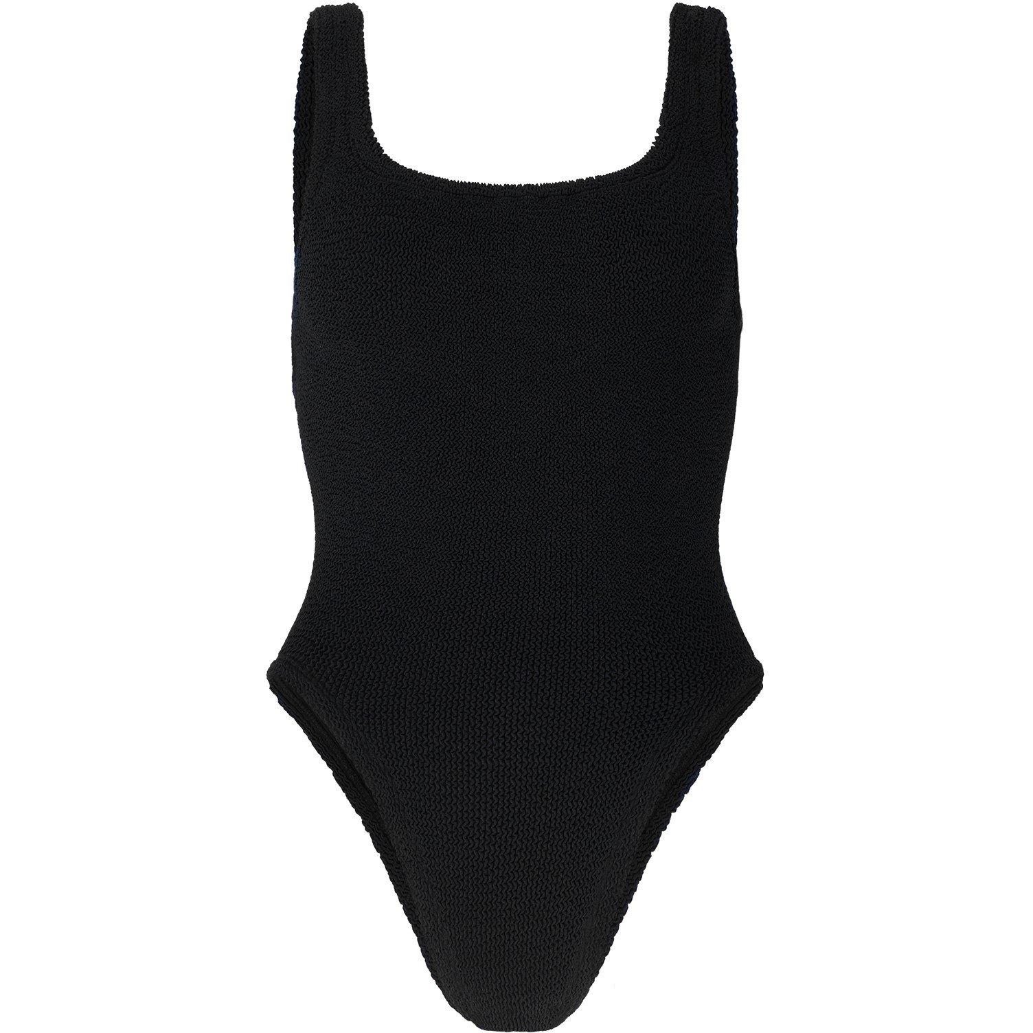 Black - Hunza G - Square Neck Swimsuit - 2