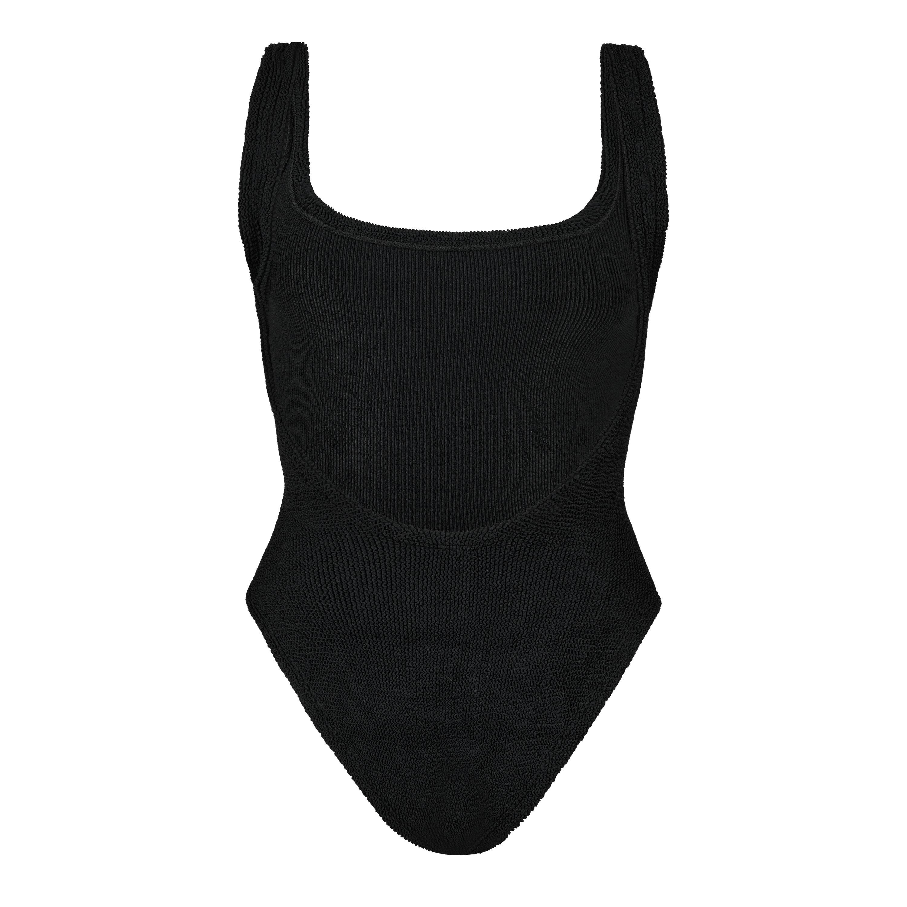 Black - Hunza G - Square Neck Swimsuit - 5