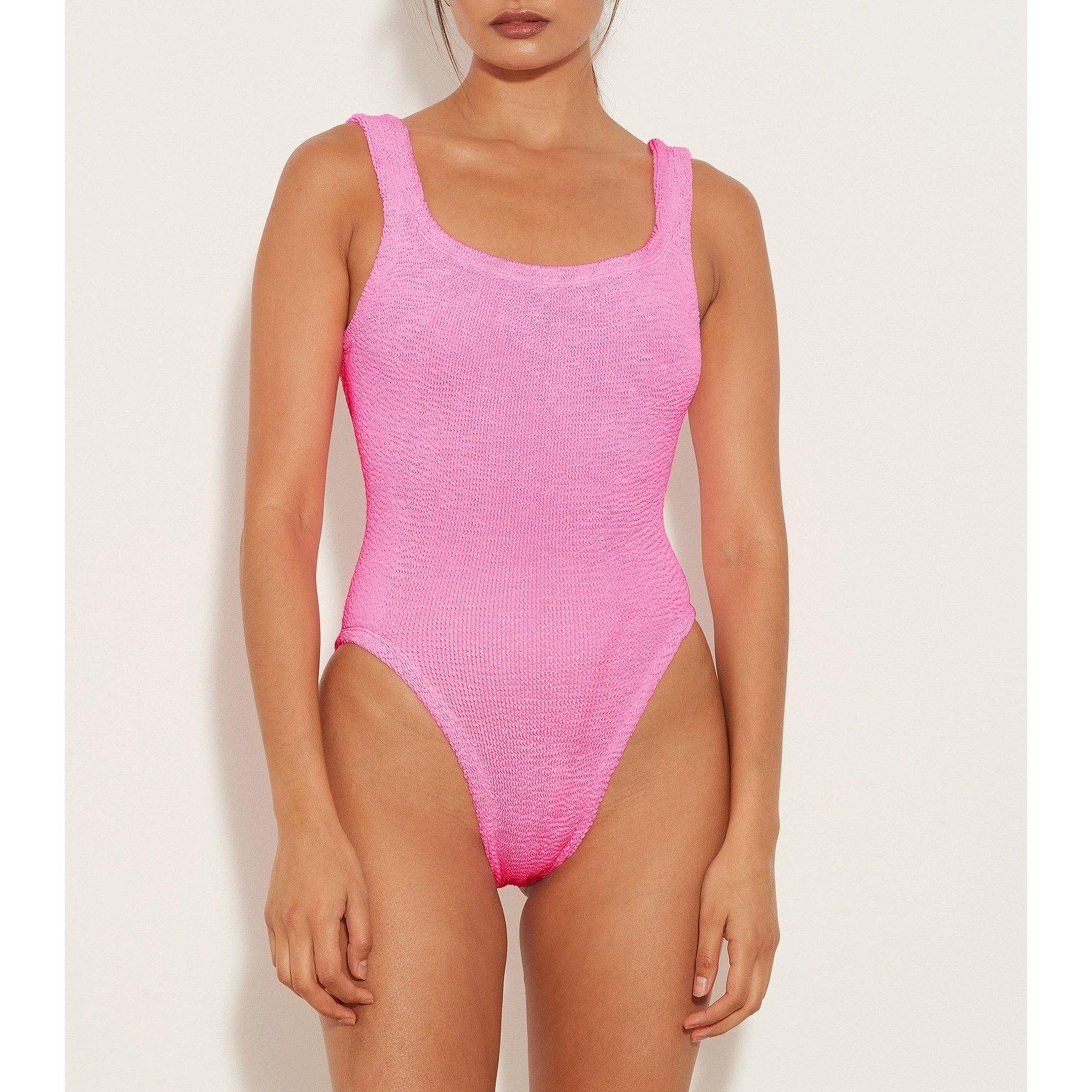 Hunza G Square Neck Swimsuit - Bubblegum