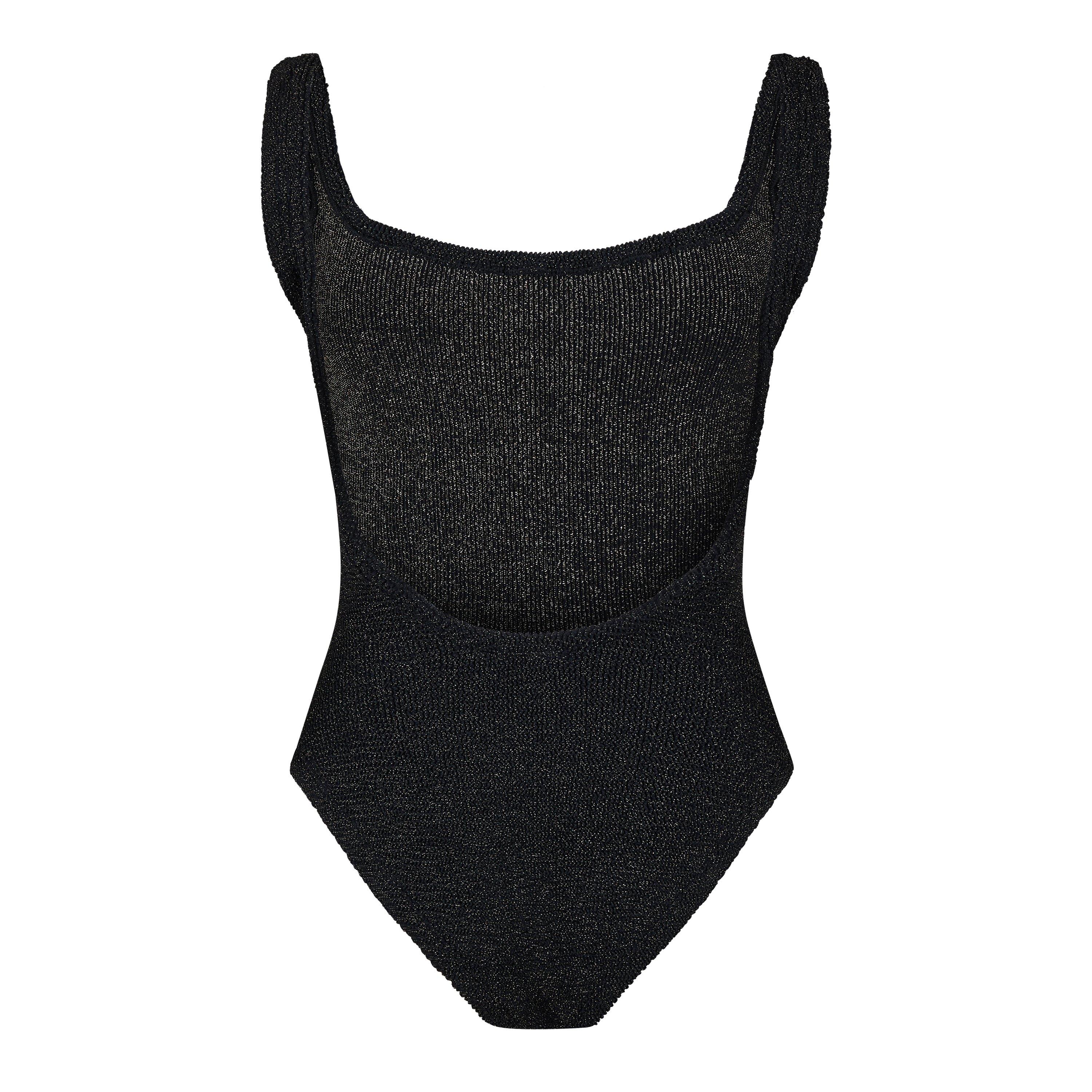 Black/Gold - Hunza G - Square Neck Swimsuit - 4