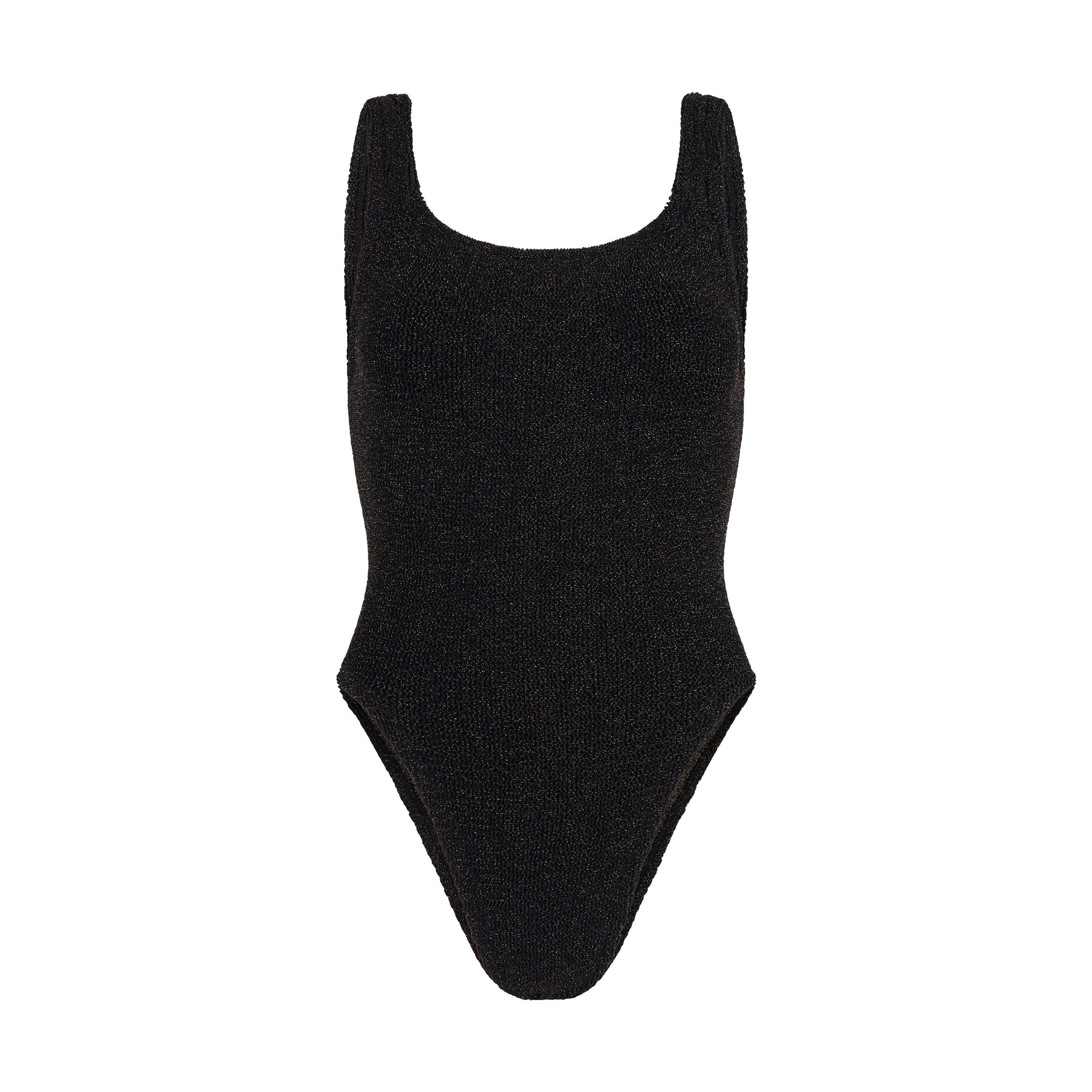 Black/Gold - Hunza G - Square Neck Swimsuit - 3