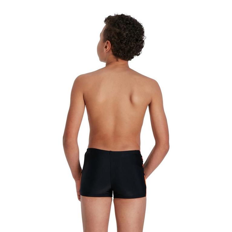 Schwarz/Adriatisch - Speedo - BM Logo Aqua Swim Shorts Junior Boys - 3