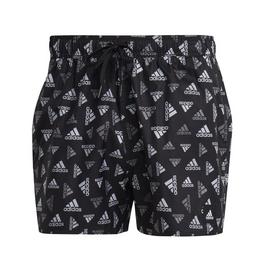 adidas Logo Print CLX Swim Shorts Mens