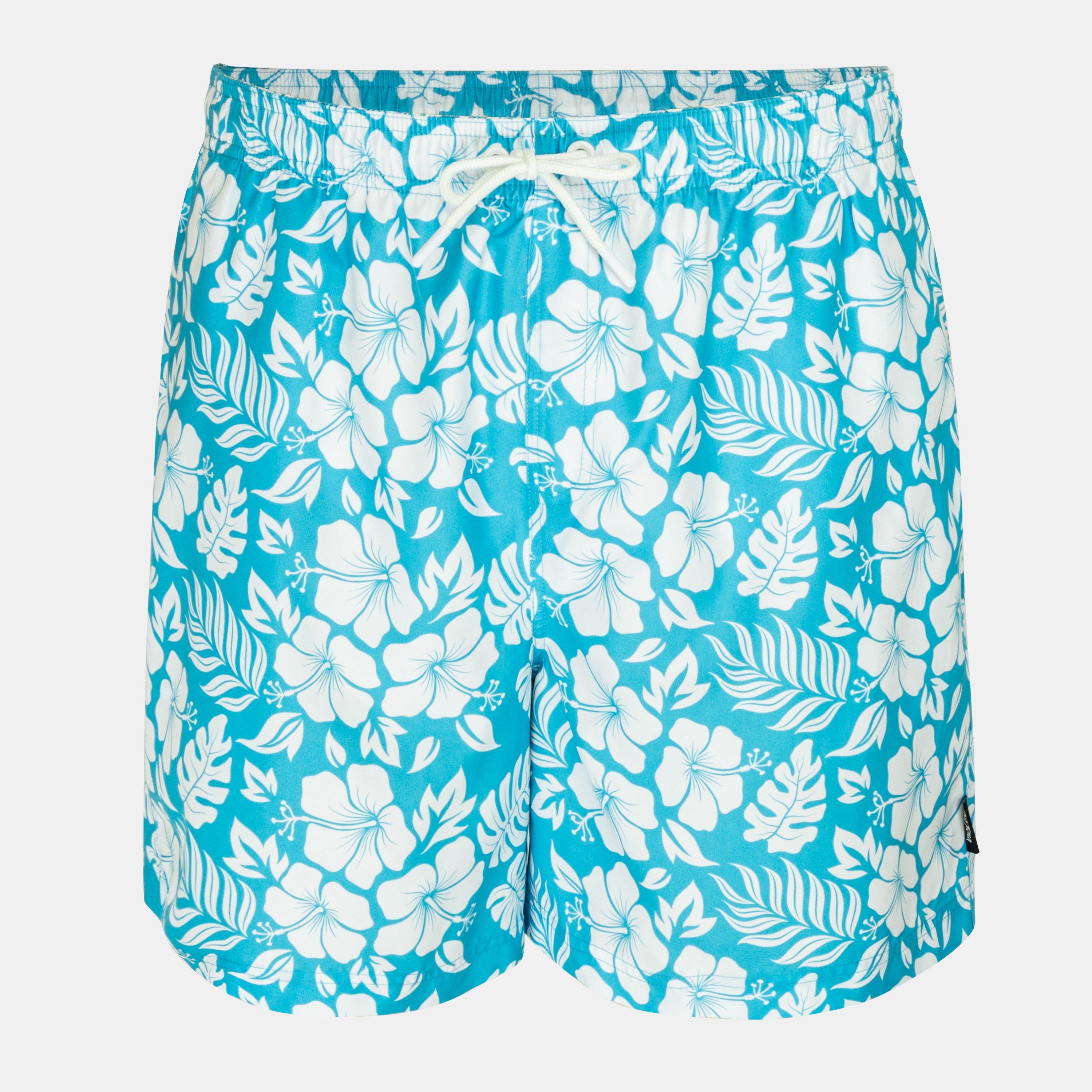 Hot Tuna Men's Above The Knee 2 Pockets Swim Shorts - Blue Hib - Small