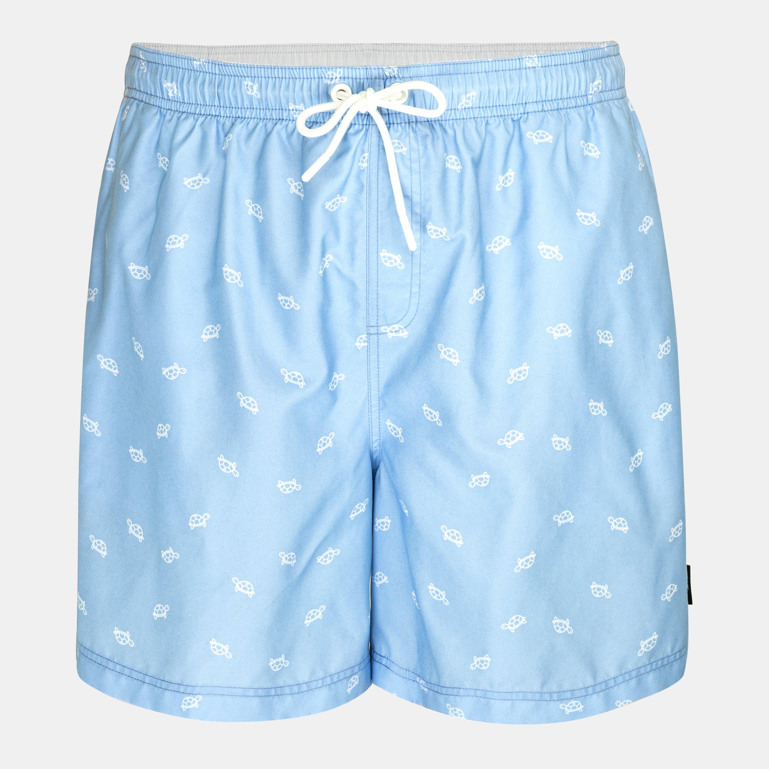 Hot Tuna Men's Above The Knee 2 Pockets Swim Shorts - Blue Sml Logo - Small