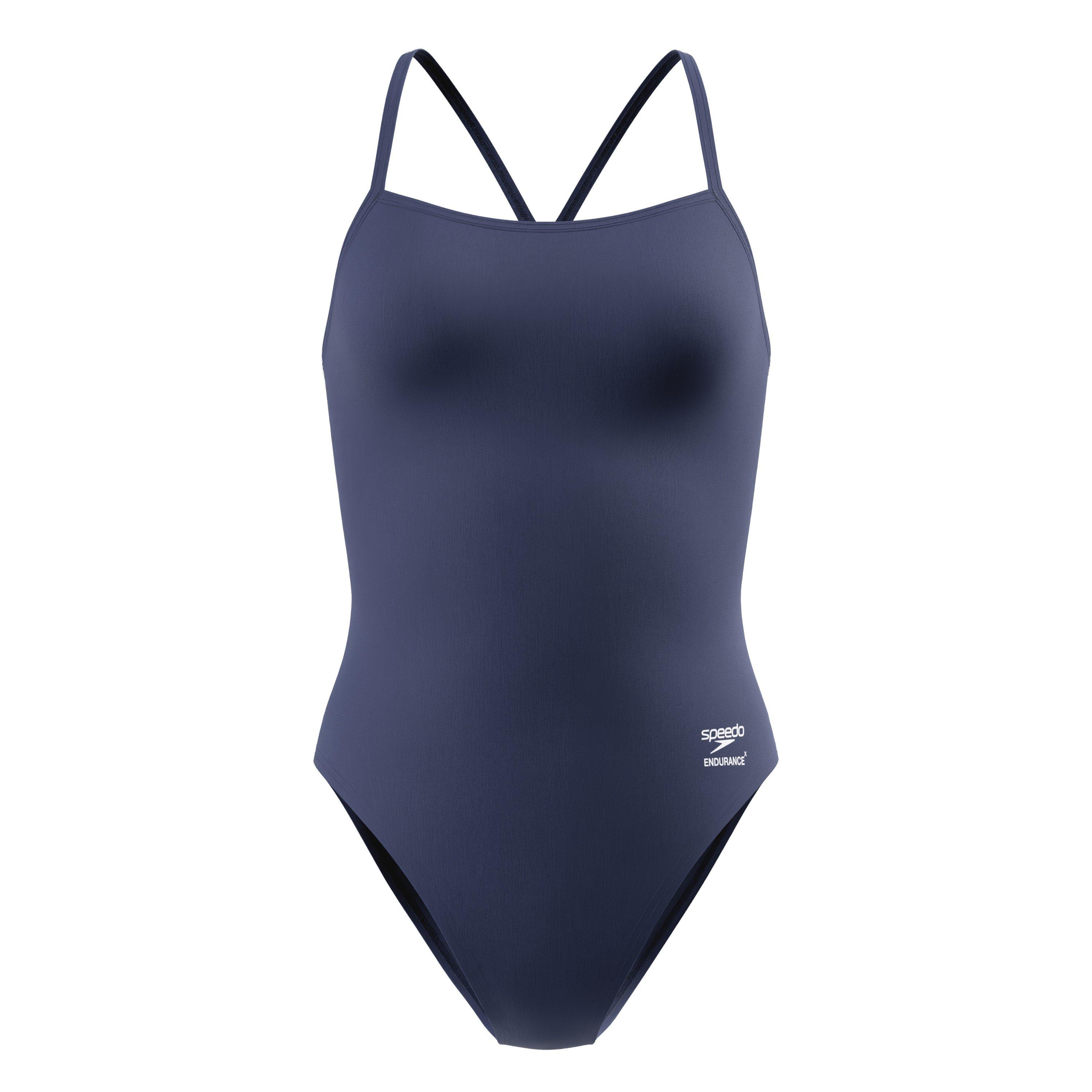 Speedo Women's Solid Enduran Ld64 - Navy - 12 (34)