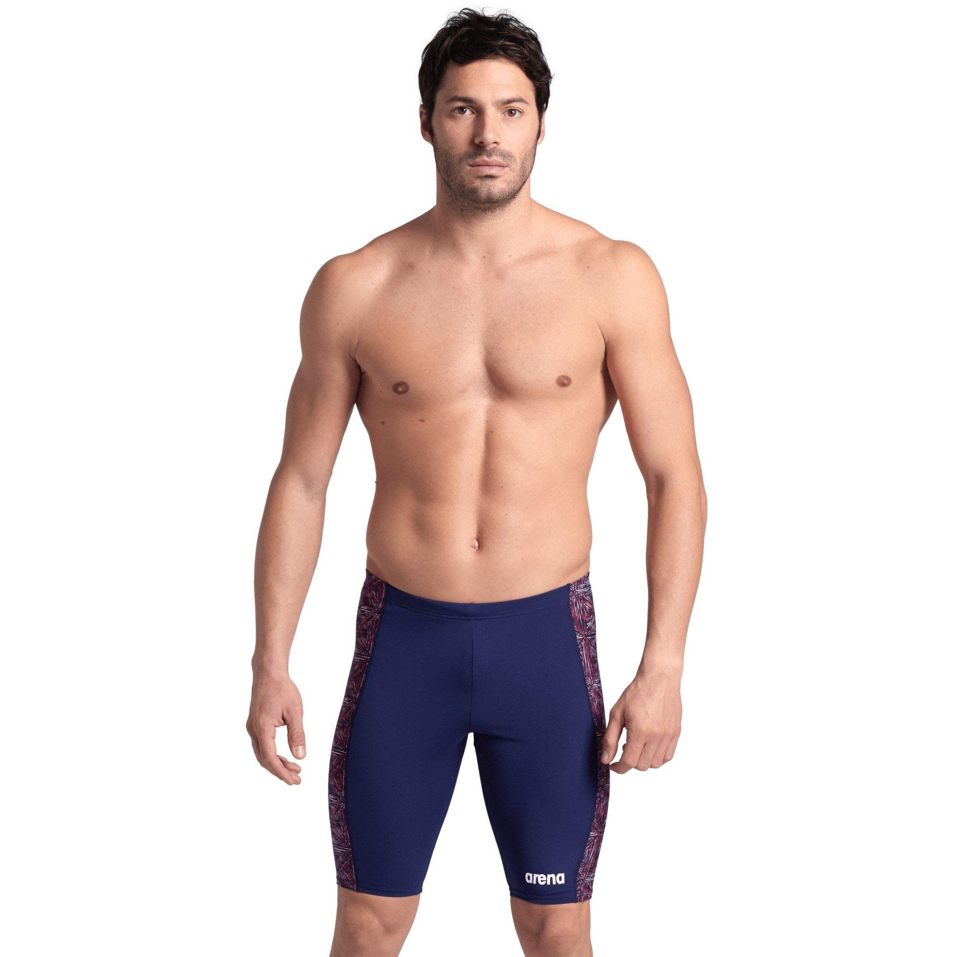 Navy Team - Arena - Abstract Tiles Swim Jammer - 2