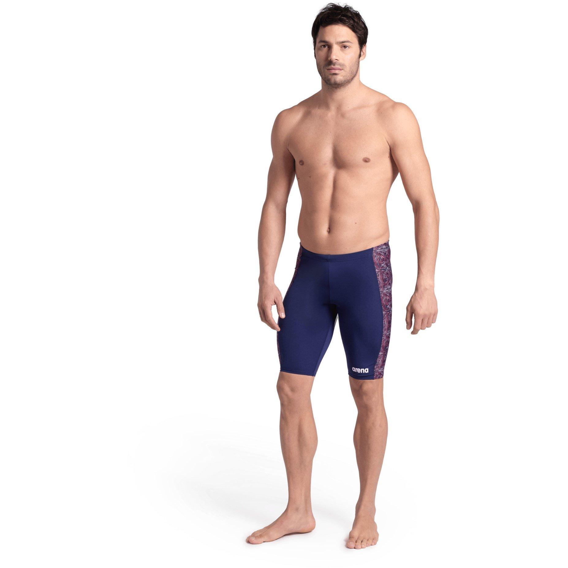 Navy Team - Arena - Abstract Tiles Swim Jammer - 4