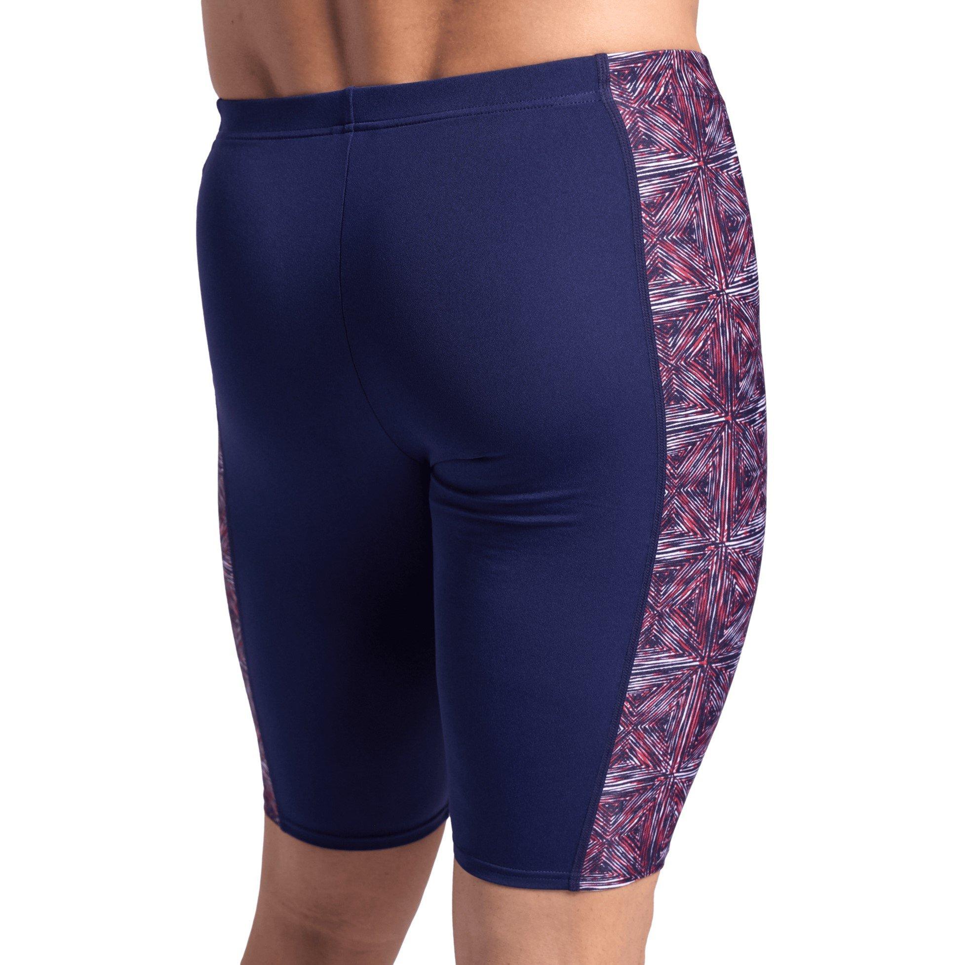 Navy Team - Arena - Abstract Tiles Swim Jammer - 5