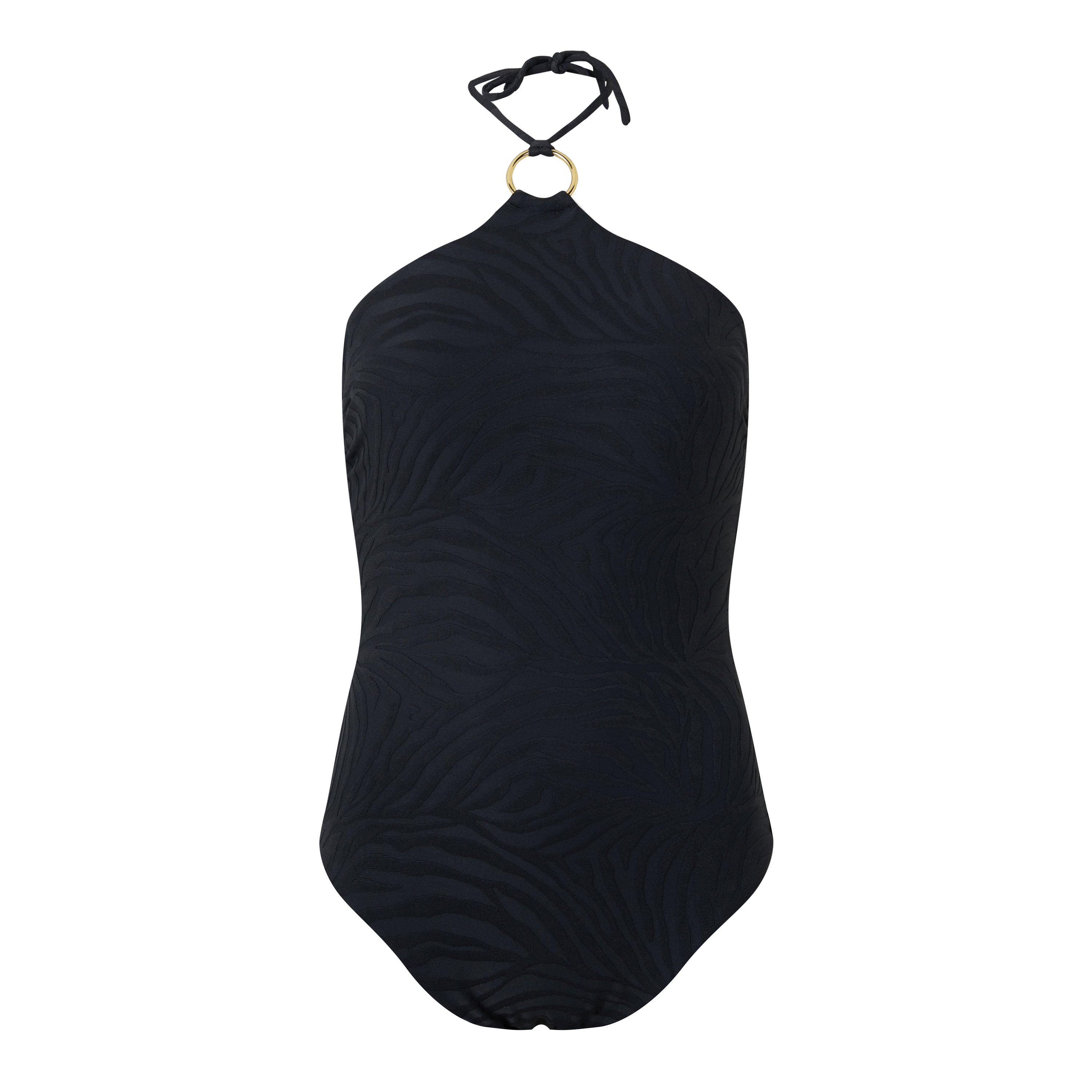 Lauren By Ralph Lauren Women's Bandeau Swimsuit - Black - 10 (S)