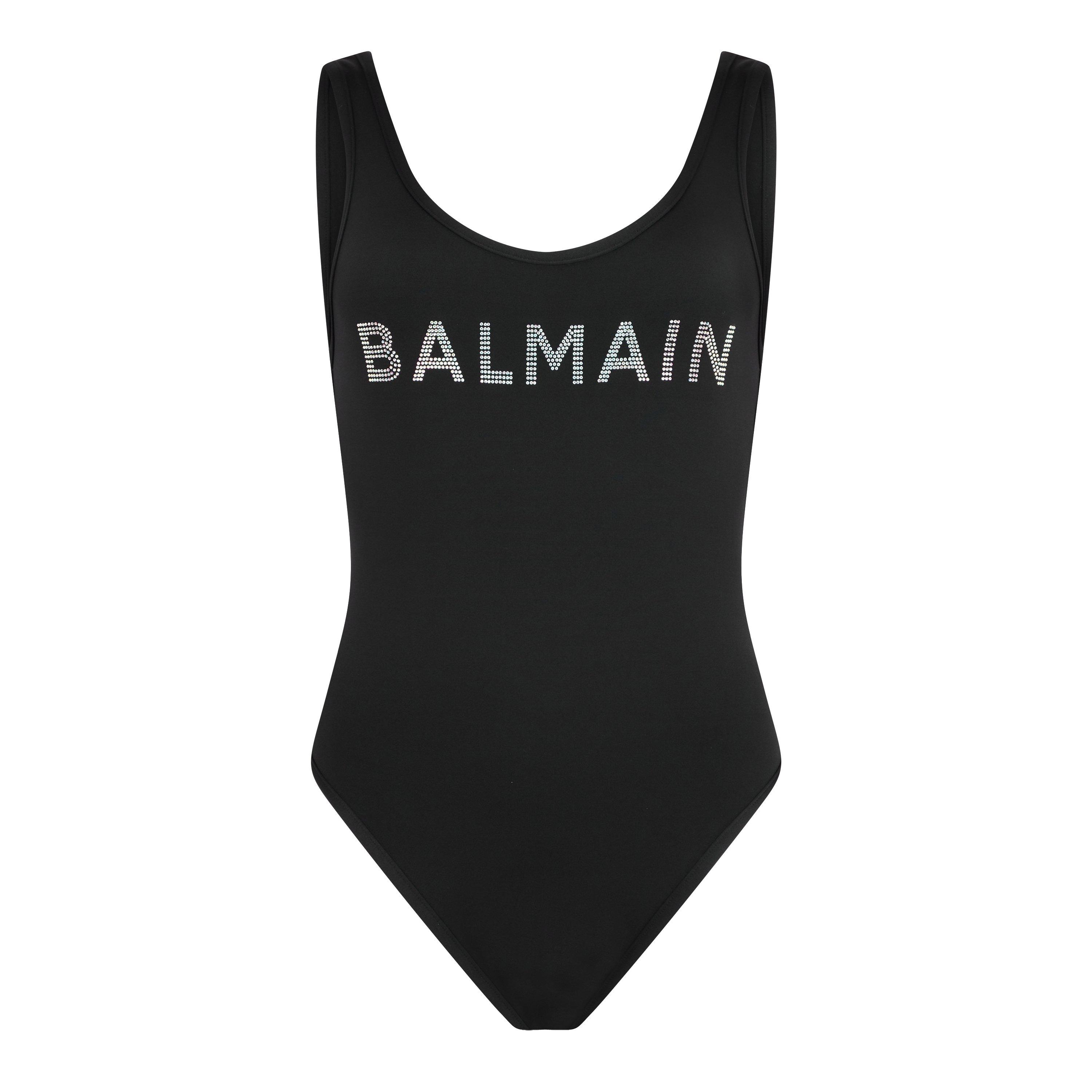 BLACK - Balmain - Women's Logo Scoop Neck Swimsuit - 5