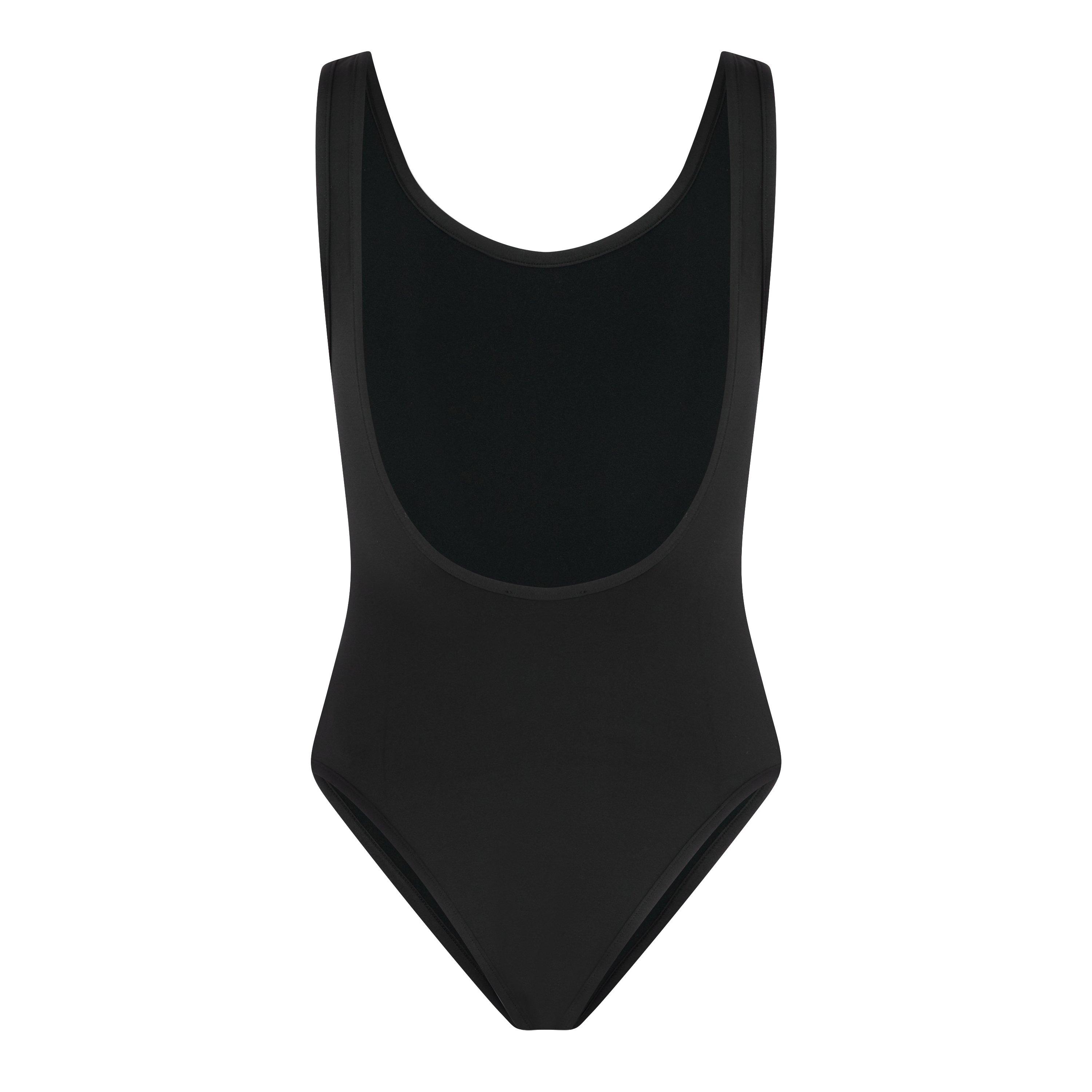 BLACK - Balmain - Women's Logo Scoop Neck Swimsuit - 6