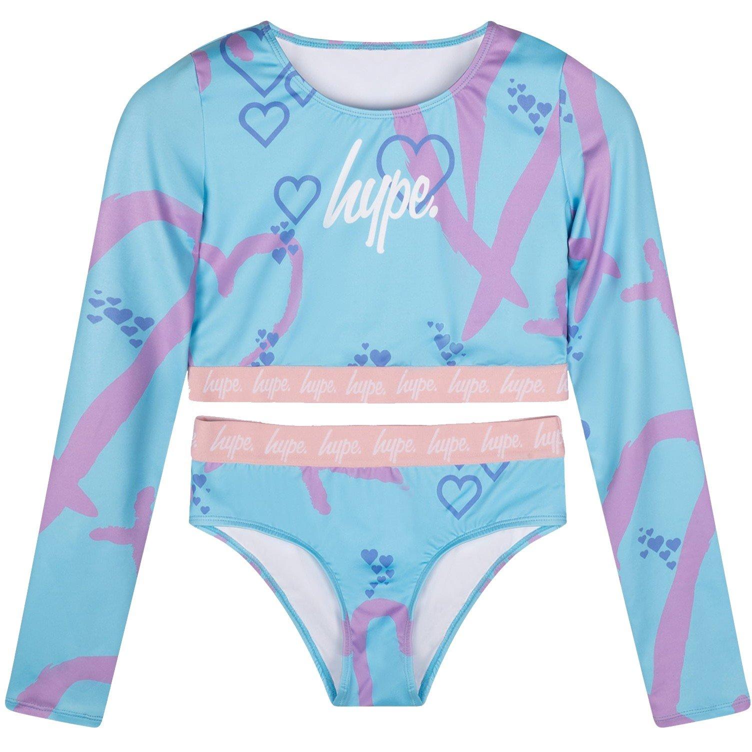 Pink - Hype - Kids' Heart One Piece Swimsuit - 1