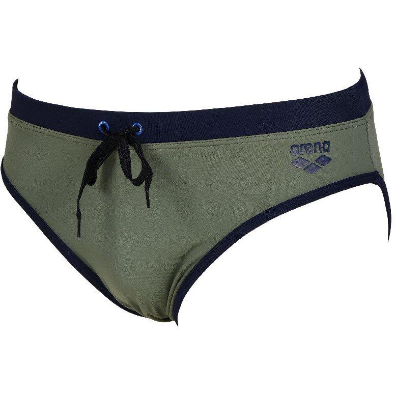 Arena Men's Swim Brief Fundatals Borders - Army Navy - X Small