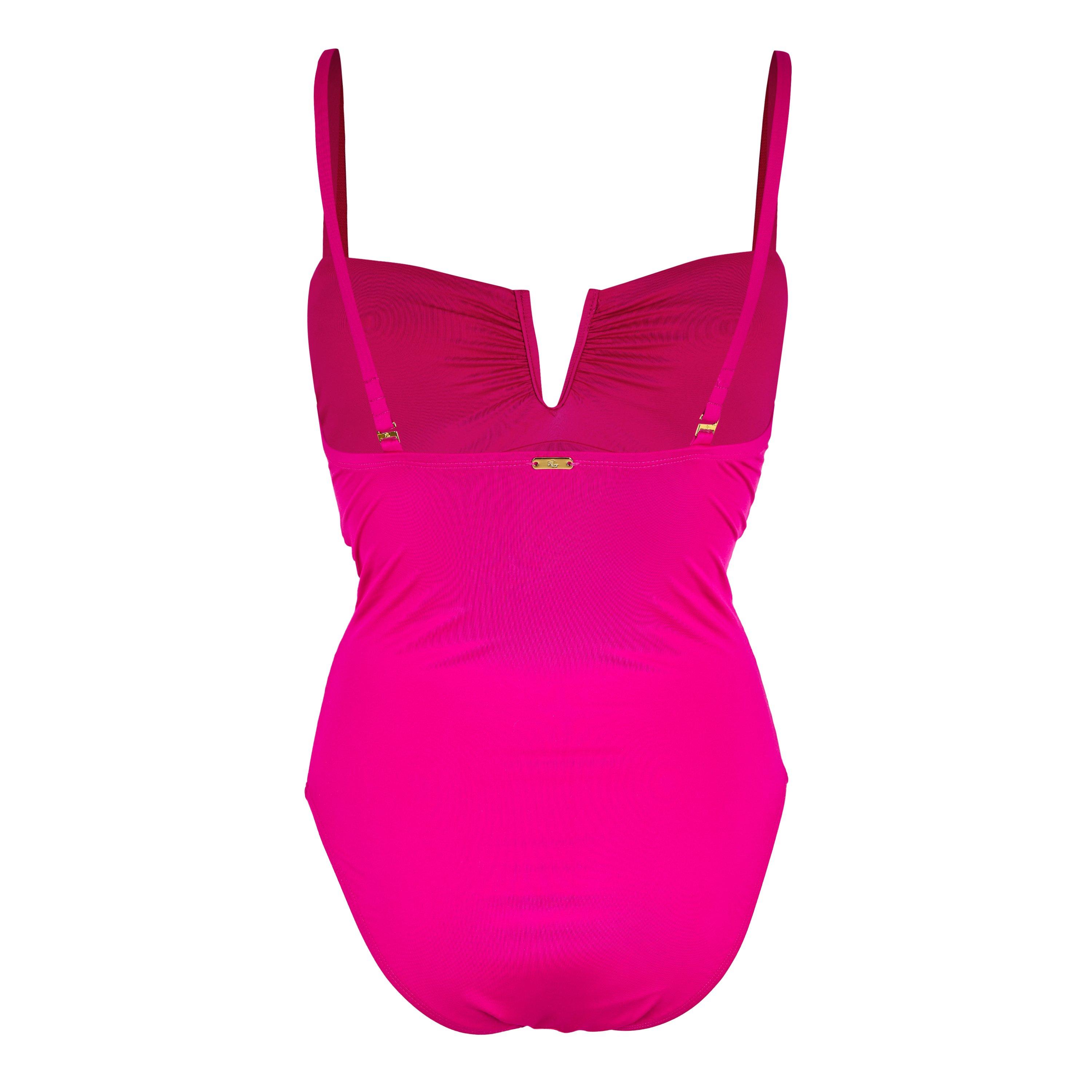 Pink - Lauren by Ralph Lauren - LRL W Plunge 1PC Ld63 - 2