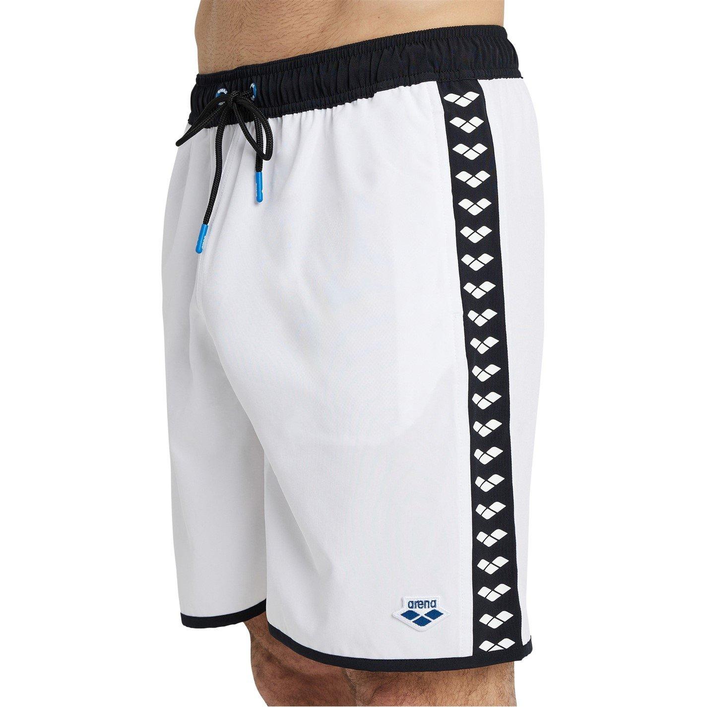 Arena Men's Icons  Bermuda Team Stripe - White Black - X Small