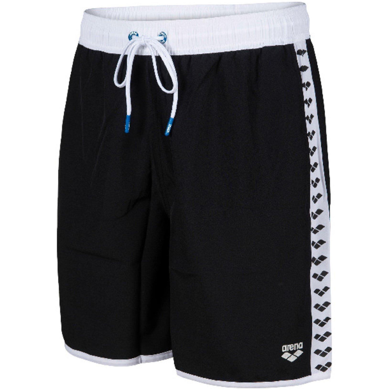 Black White - Arena - Icons Unisex Bermuda Team Stripe - 1