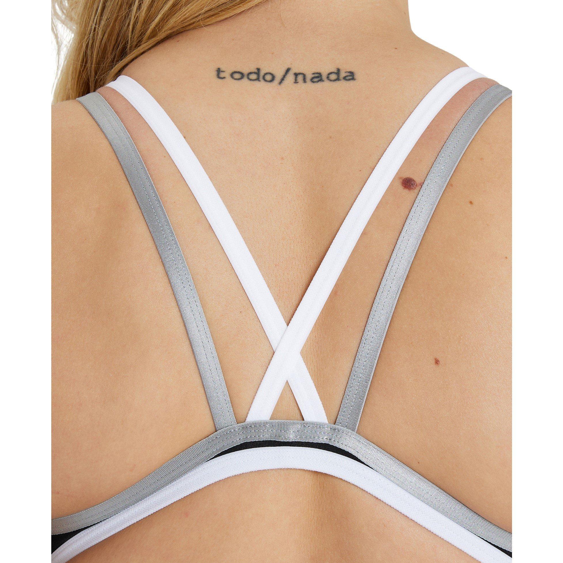 Black White - Arena - Womens Double Cross Back Swimsuit - 7