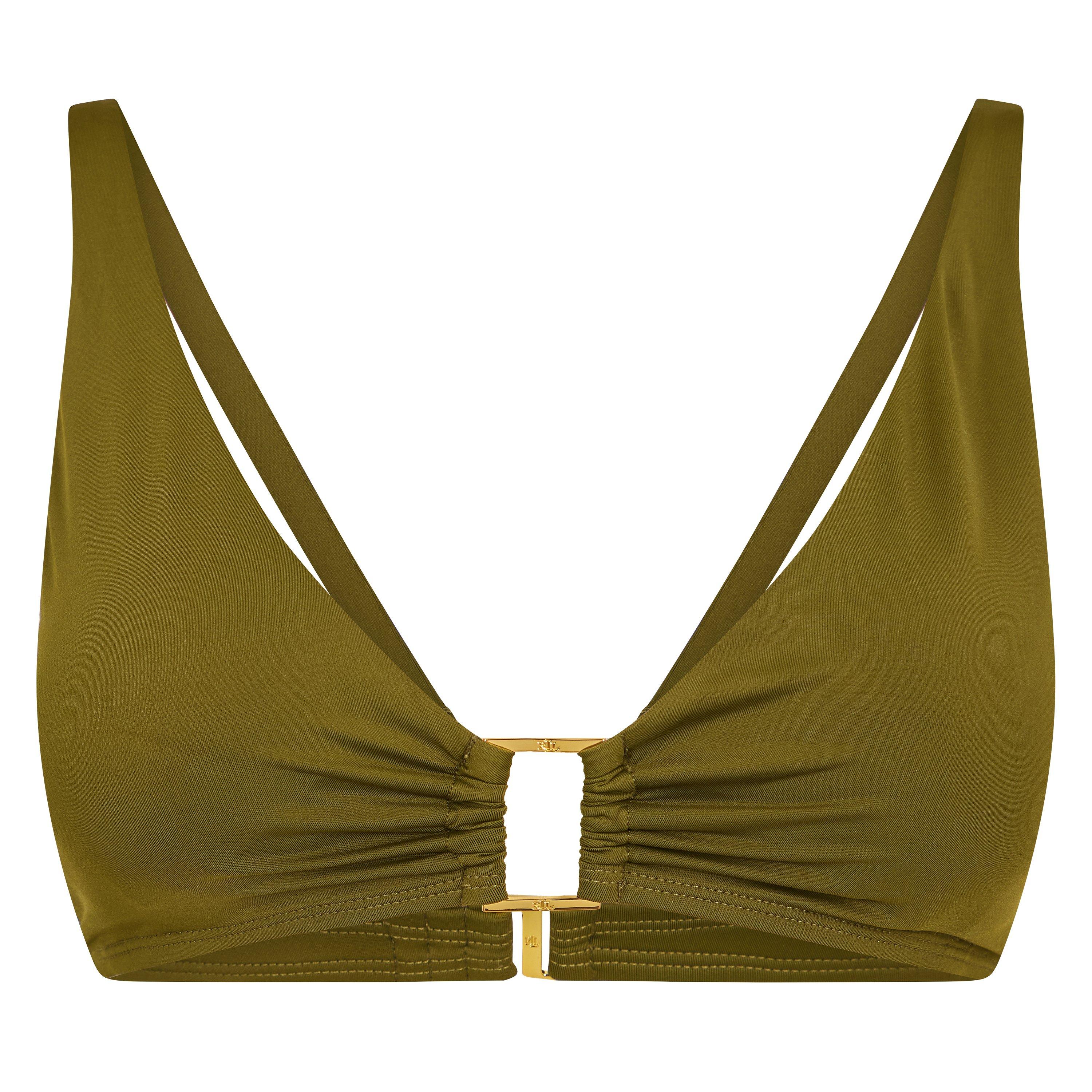 Lauren by Ralph Lauren Ring-Front Halter Bikini Top
