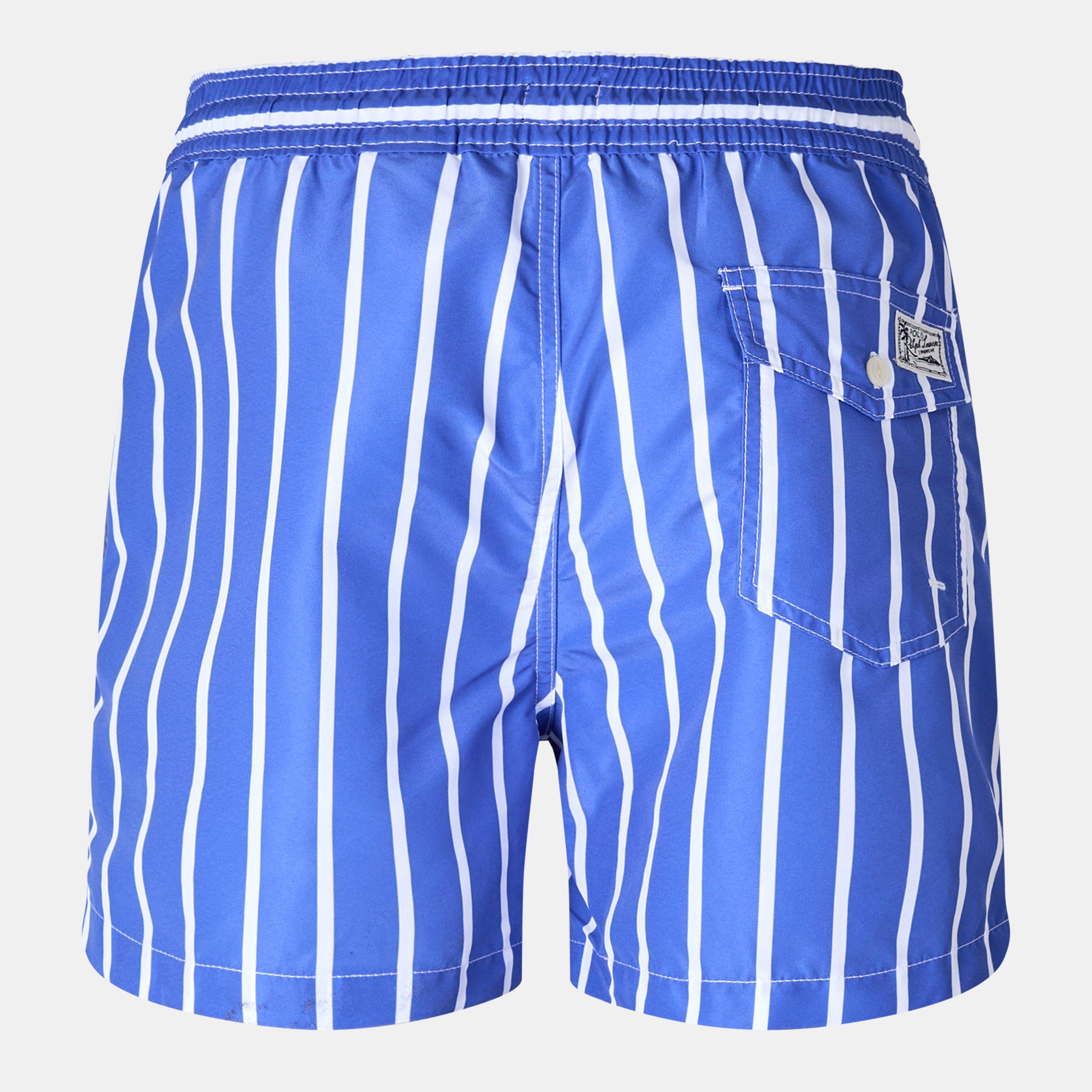 Blue Stripe - Polo Ralph Lauren - Men's Traveler Stripe Swim Shorts - 2