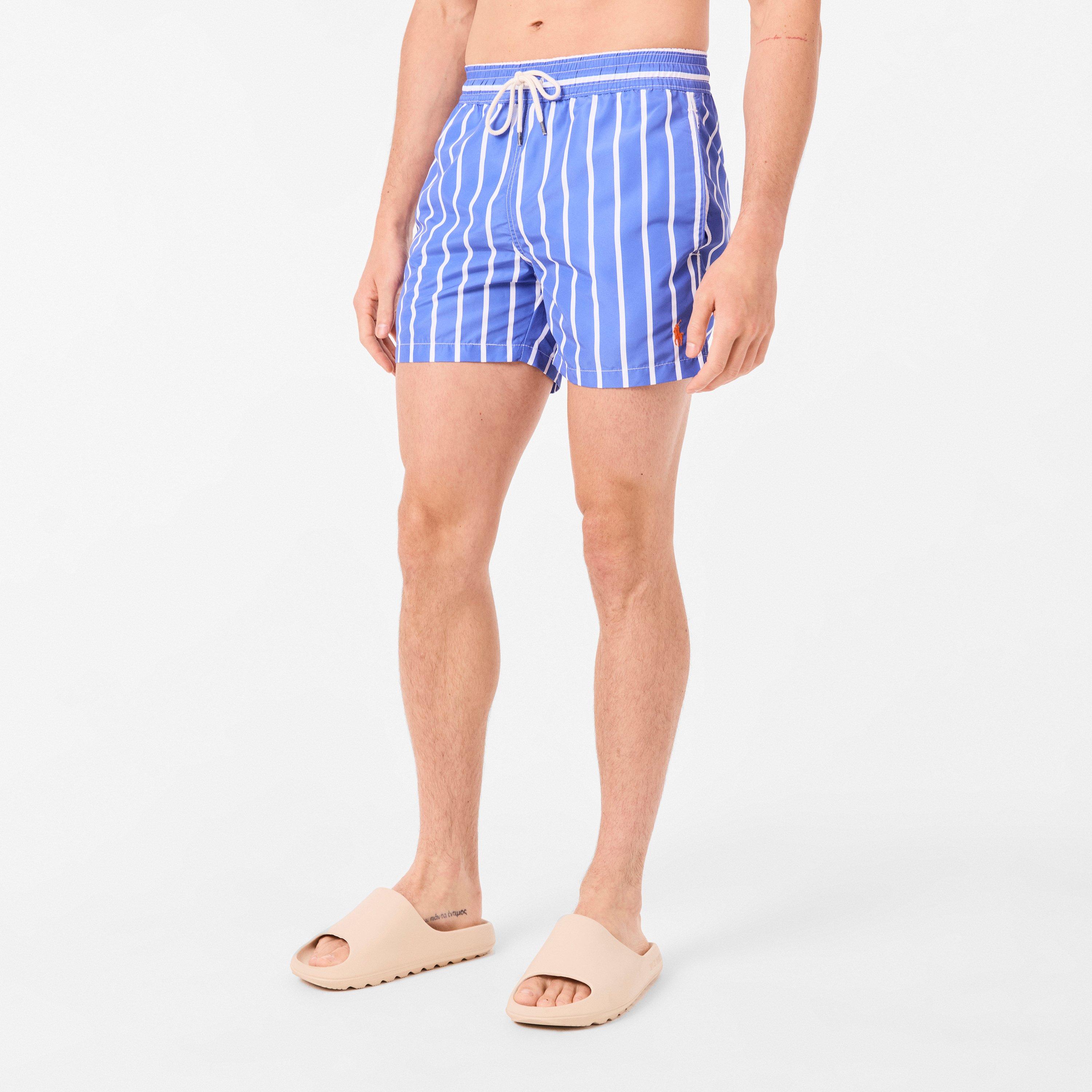 Blue Stripe - Polo Ralph Lauren - Men's Traveler Stripe Swim Shorts - 3