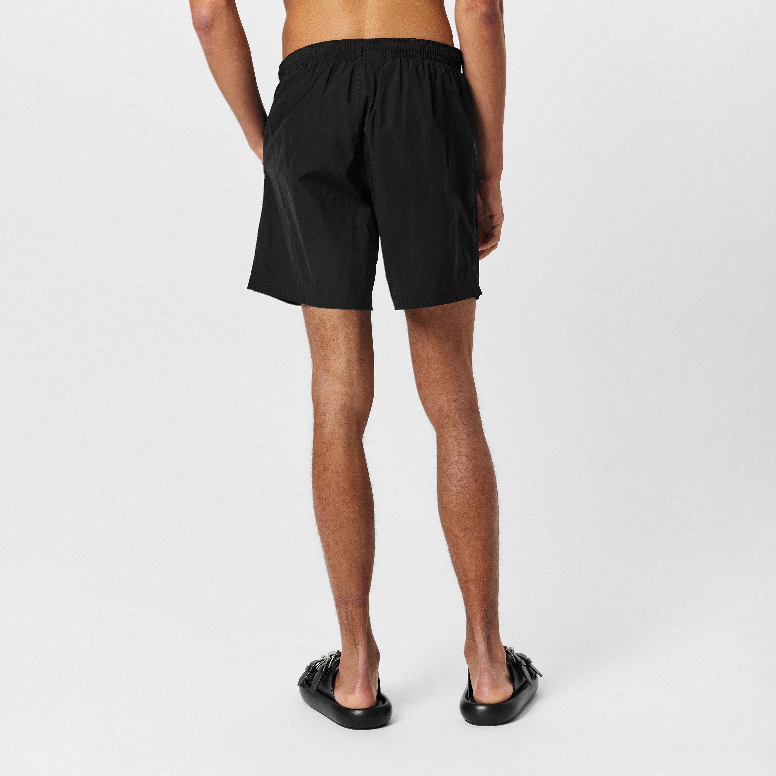 Black - Alexander McQueen - Men's Alex Logo Quick-Dry Tailored Fit Swim Shorts - 4