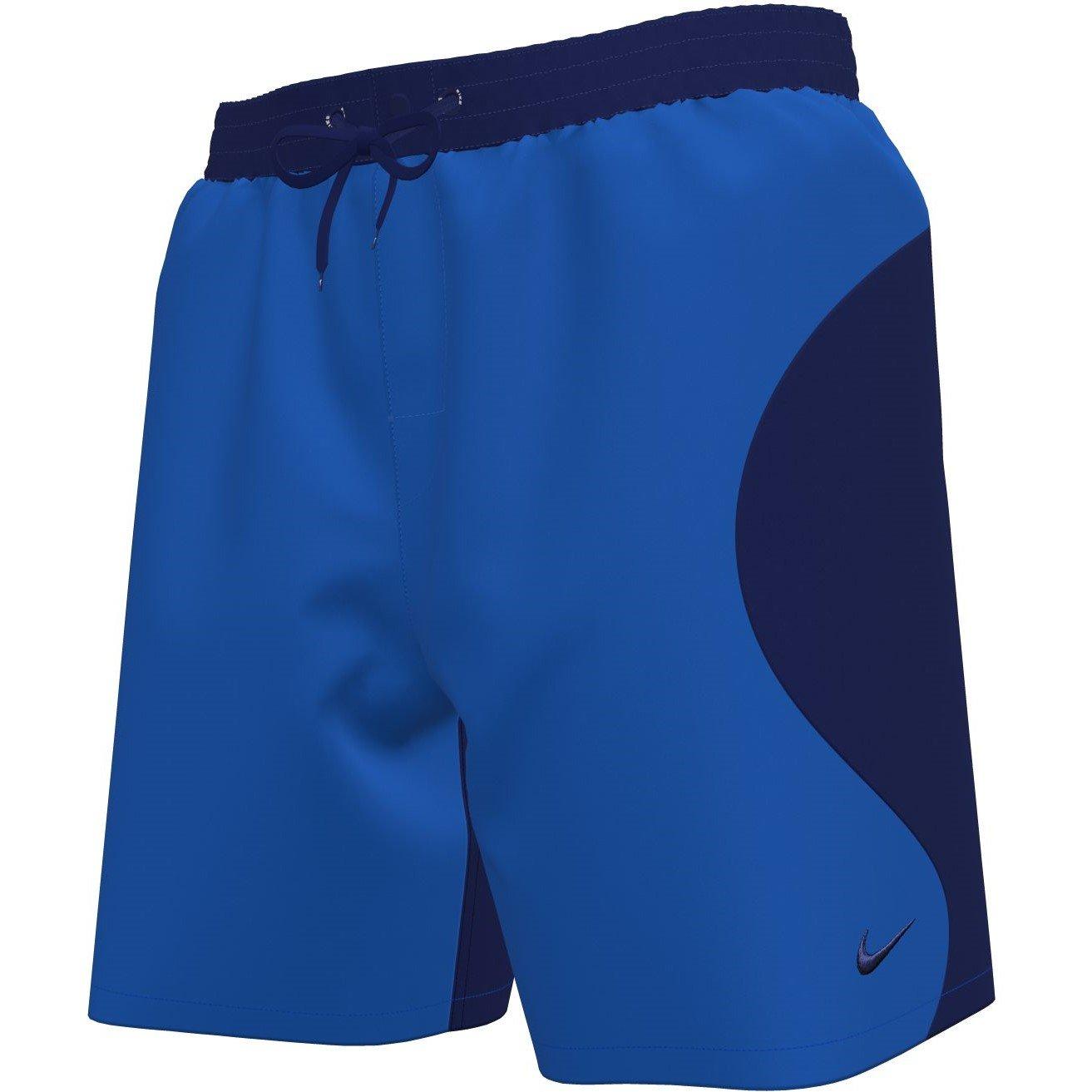 Blue Crystal - Nike - Swim Zip Color Block Nike Swim Mens 7 Fully Lined Volley Short - 1