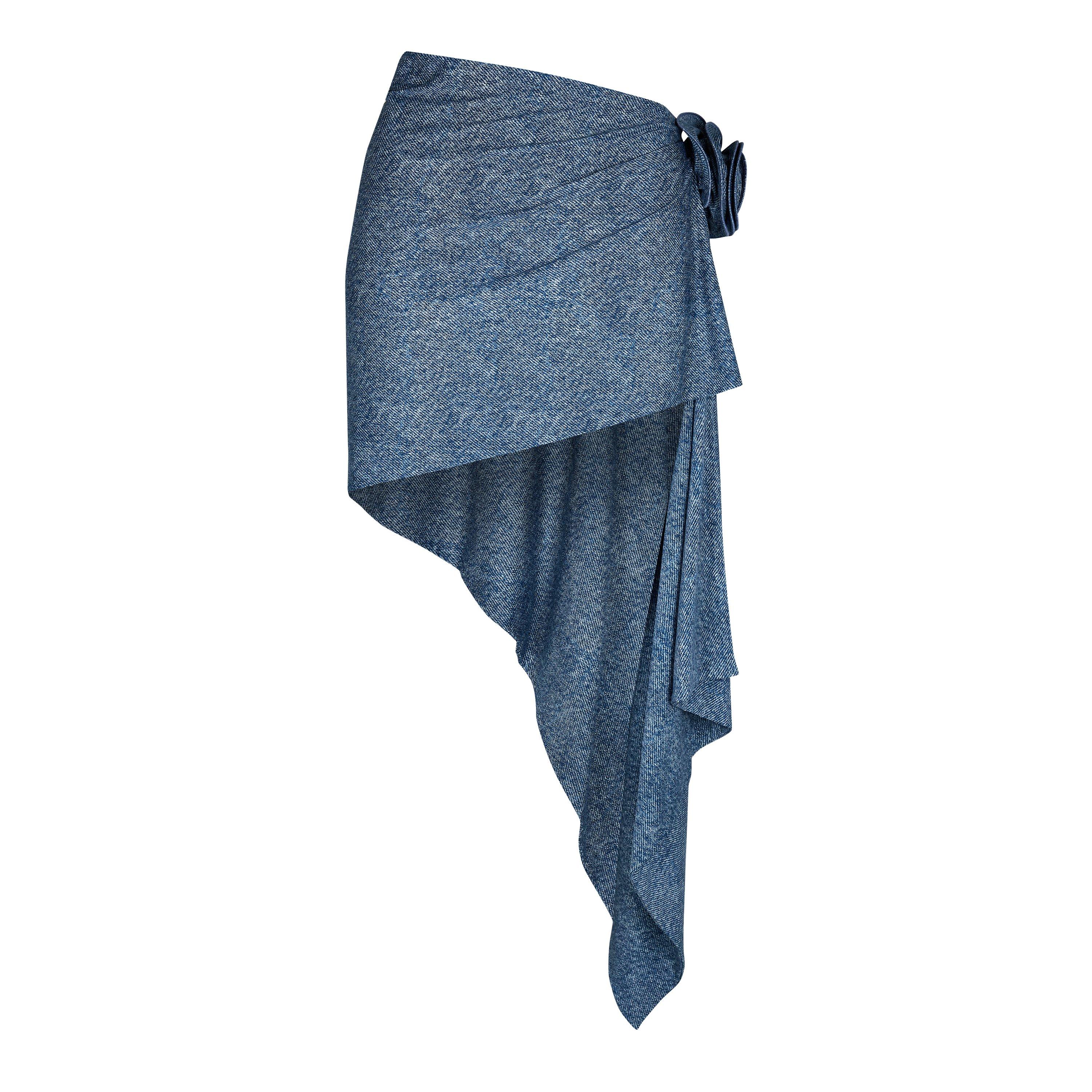 Magda Butrym Asymmetrical Draped Swim Skirt