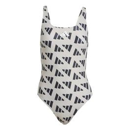 adidas Logo Graphic V Back Swimsuit