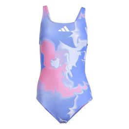 adidas Tie-Dyed Graphic V-Back Swimsuit Womens