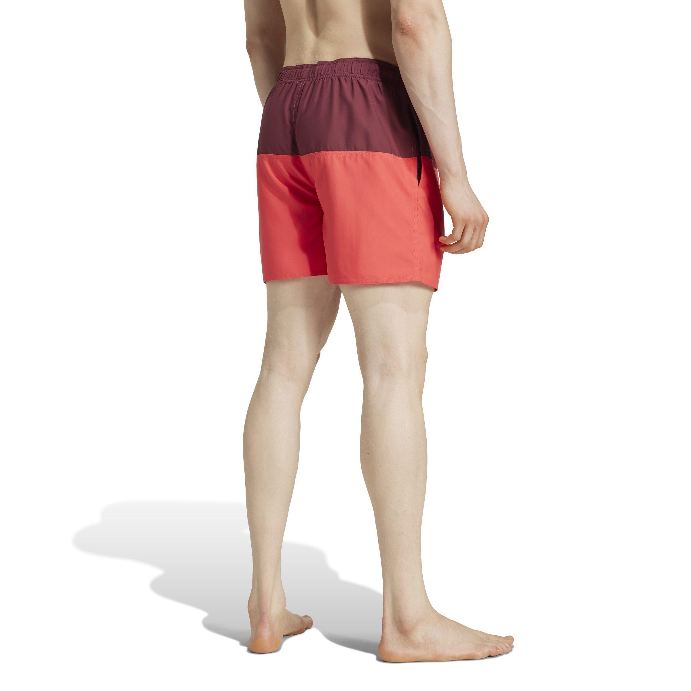 Sombra/Vermelho - adidas - Colorblock CLX Swim Shorts Short Length - 3