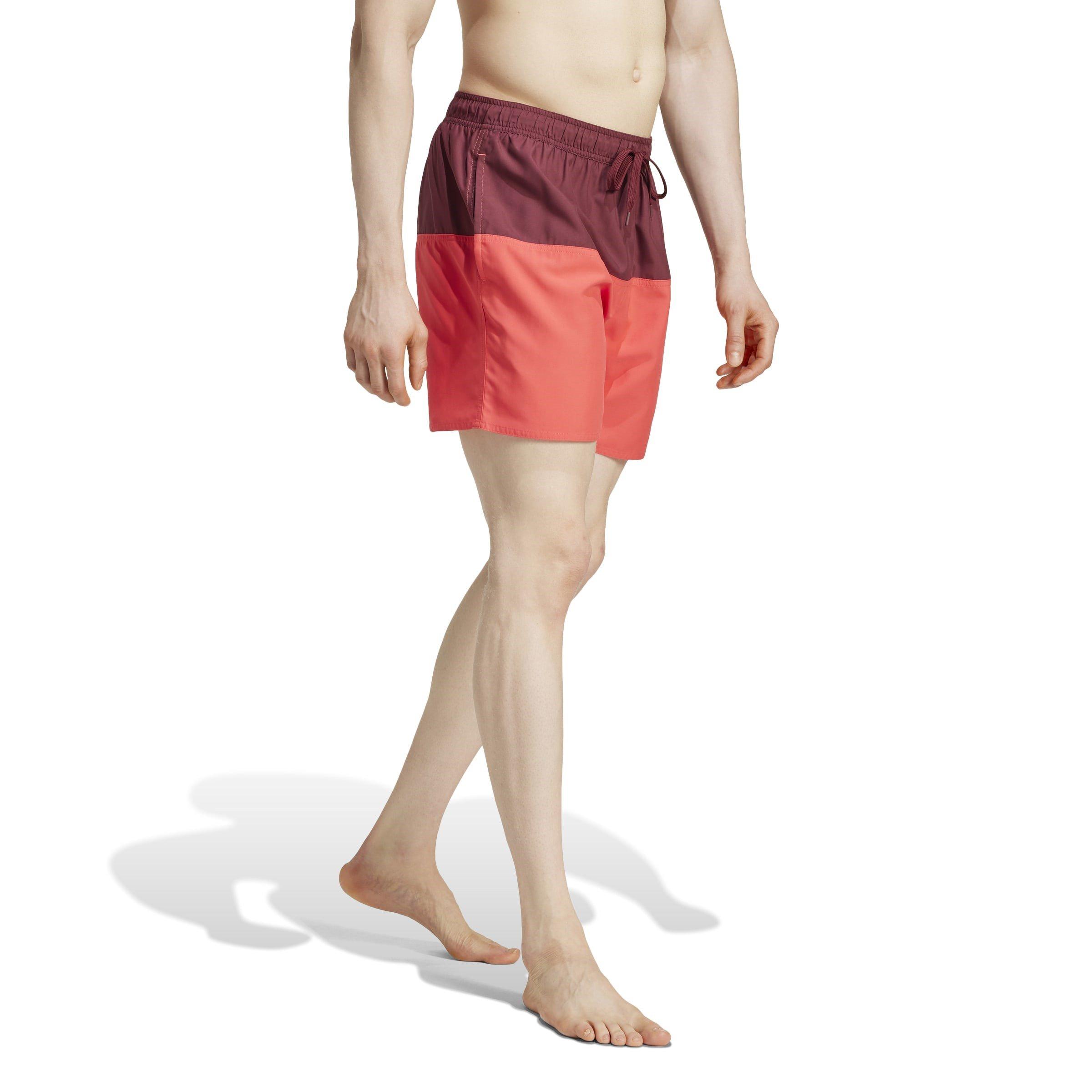 Sombra/Vermelho - adidas - Colorblock CLX Swim Shorts Short Length - 4