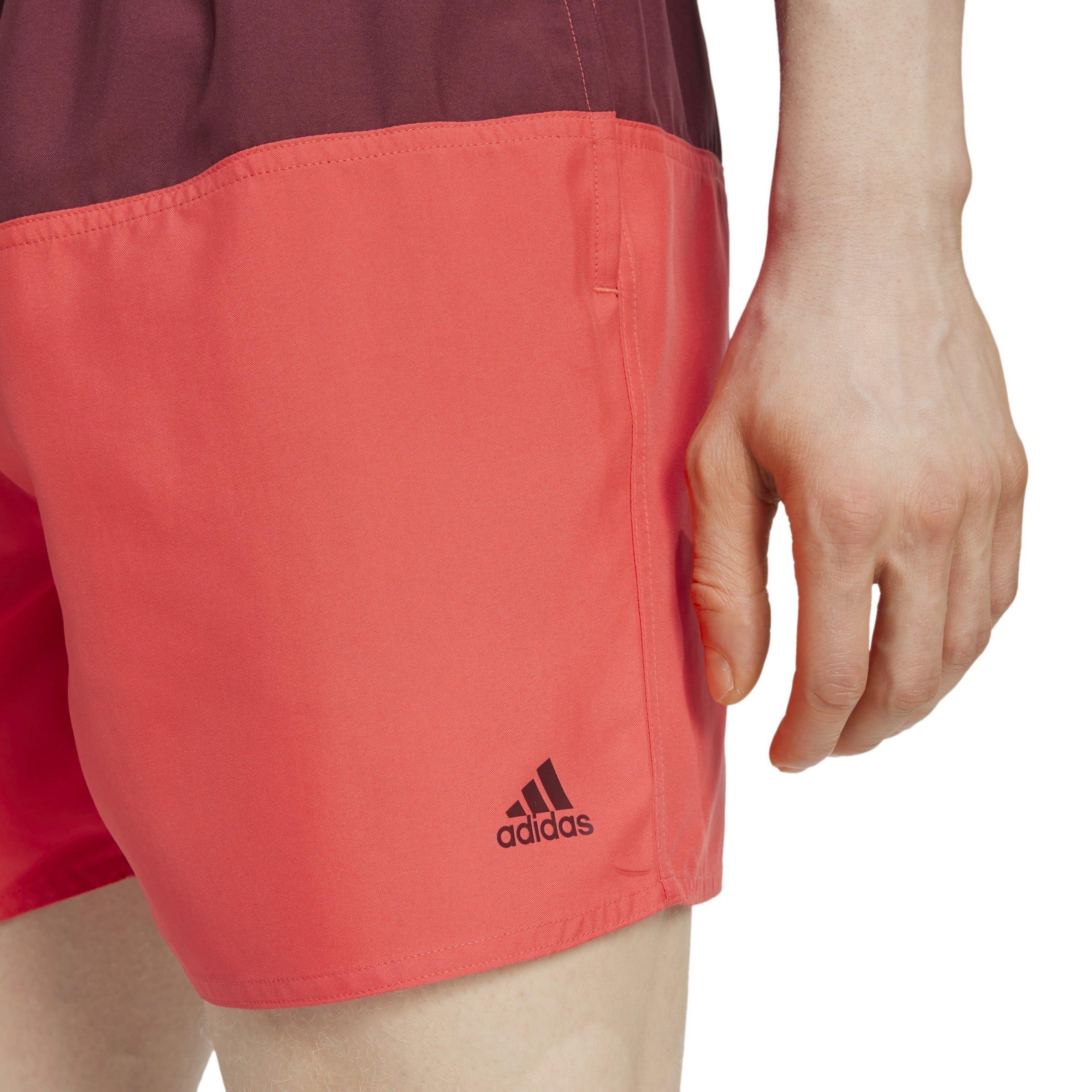 Sombra/Vermelho - adidas - Colorblock CLX Swim Shorts Short Length - 6