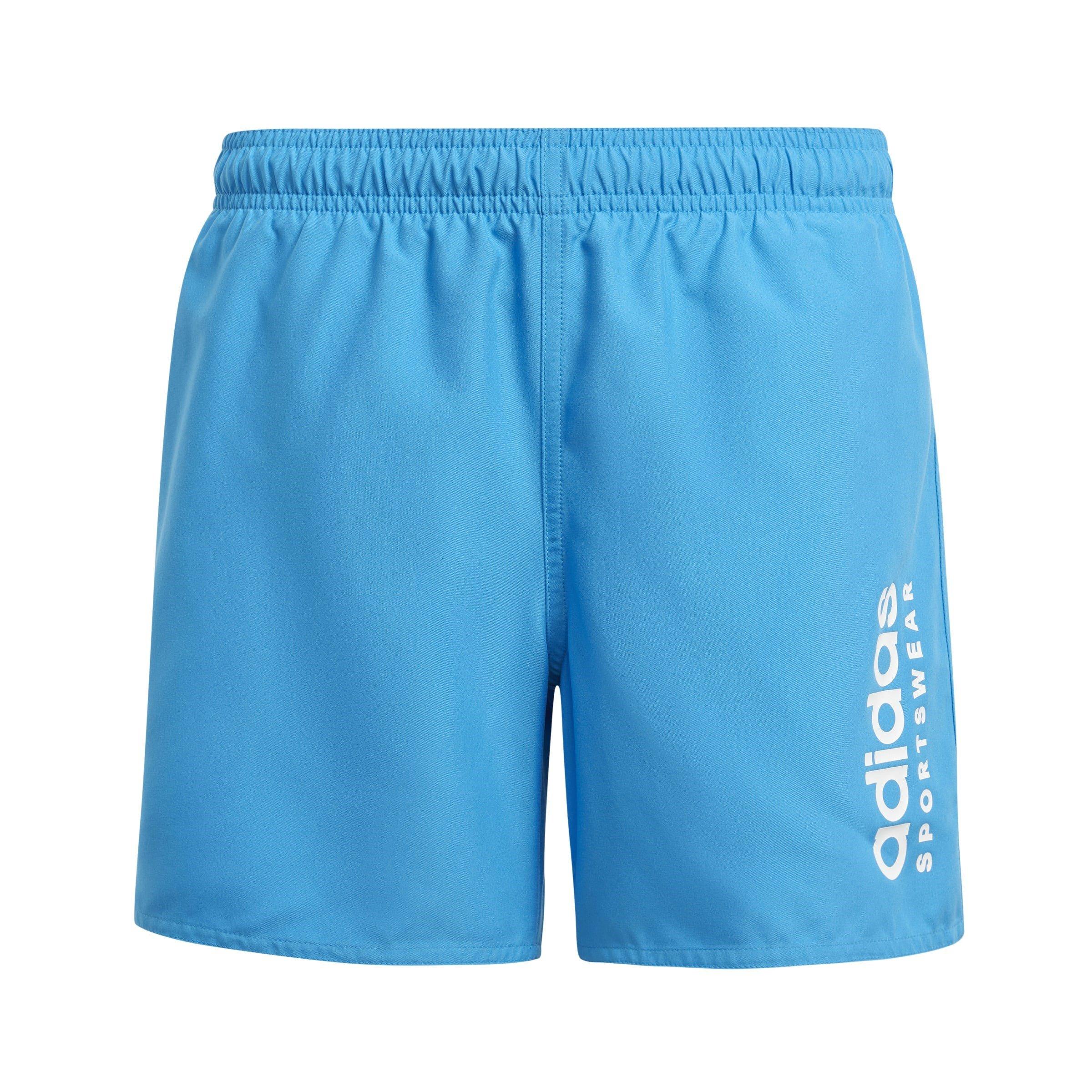 Adidas Boys Sportswear Essentials Logo Clx Swim Shorts Juniors - Blue/White - 13 Years