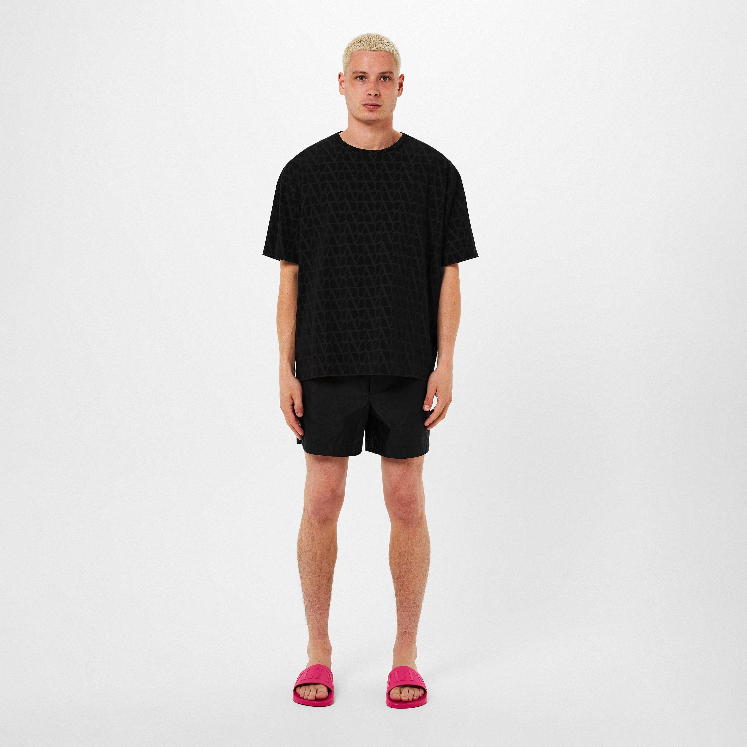 【送料&関税込】Valentino Toile Iconographe Crewneck Short-s Valentino All-over Toile Iconographe Print Short Sleeve