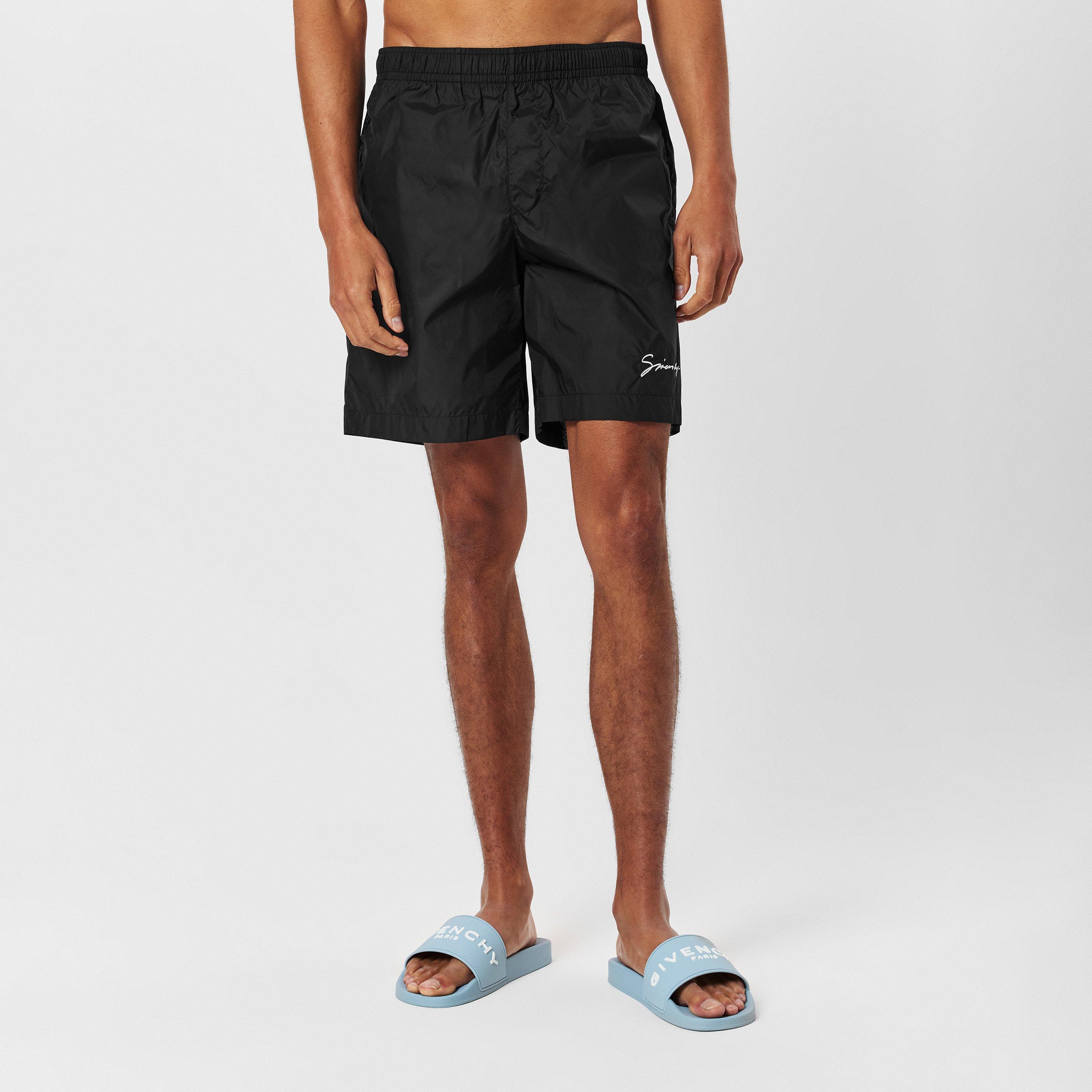 Black - GIVENCHY - Men's Signature Swim Shorts - 3