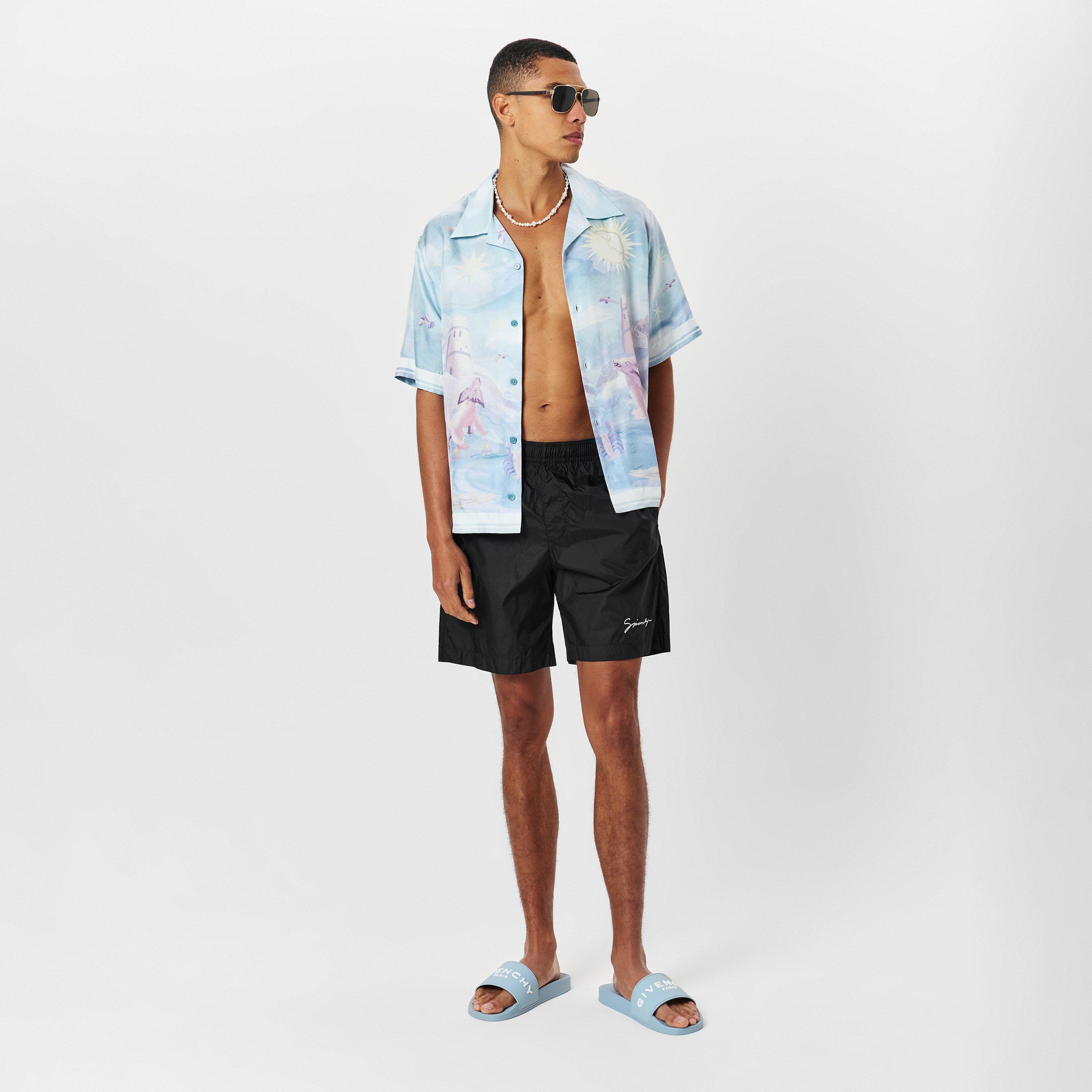 Black - GIVENCHY - Men's Signature Swim Shorts - 6