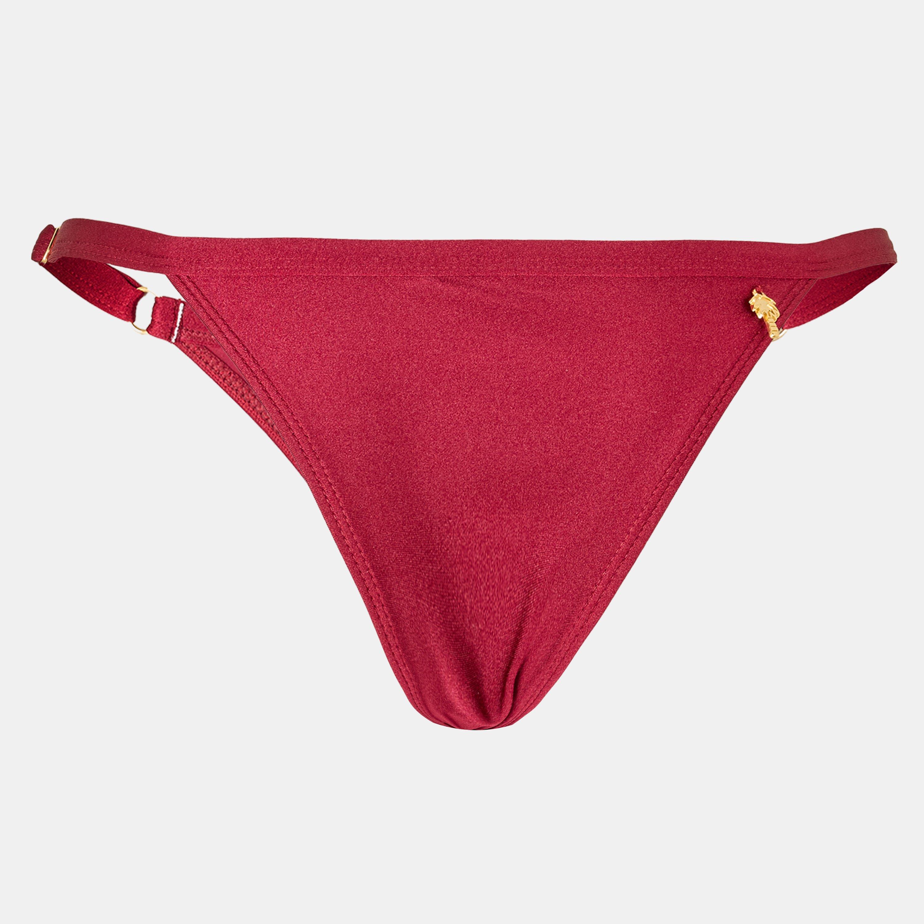 Maroon - Grace Jacob - Women's Brazilian Bikini Bottoms - 2