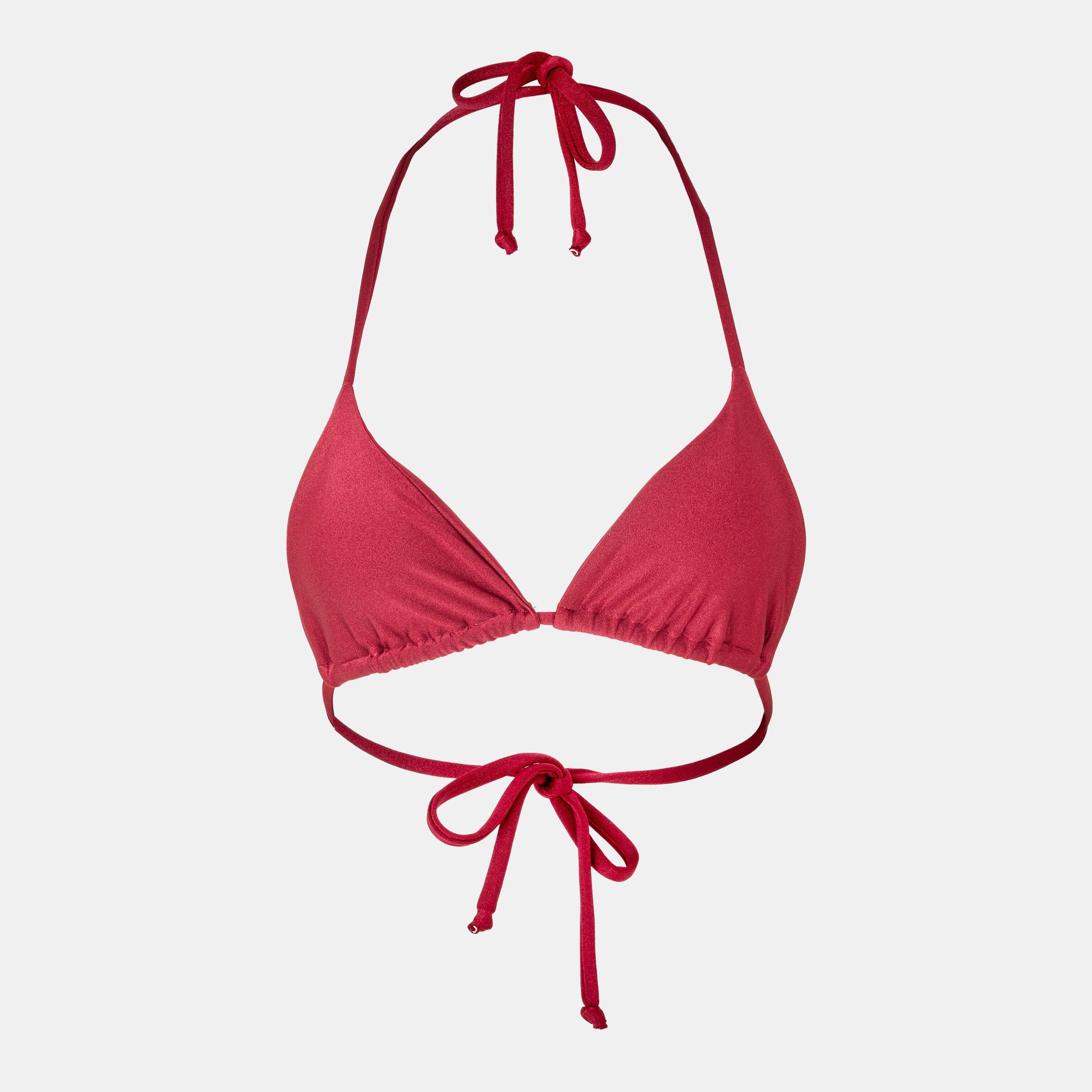Maroon - Grace Jacob - Women's Adjustable Triangle Bikini - 1