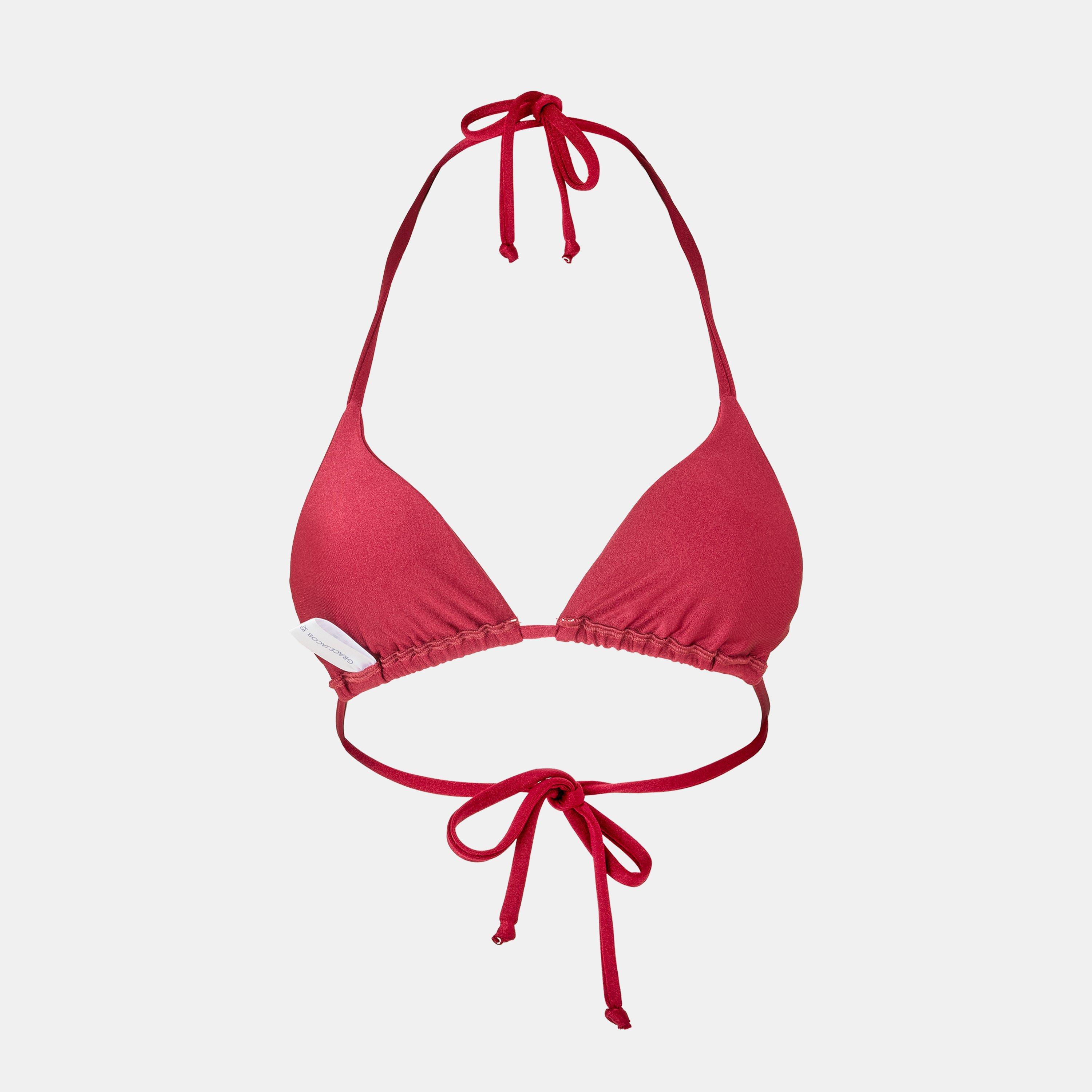 Maroon - Grace Jacob - Women's Triangle Bikinis - 2