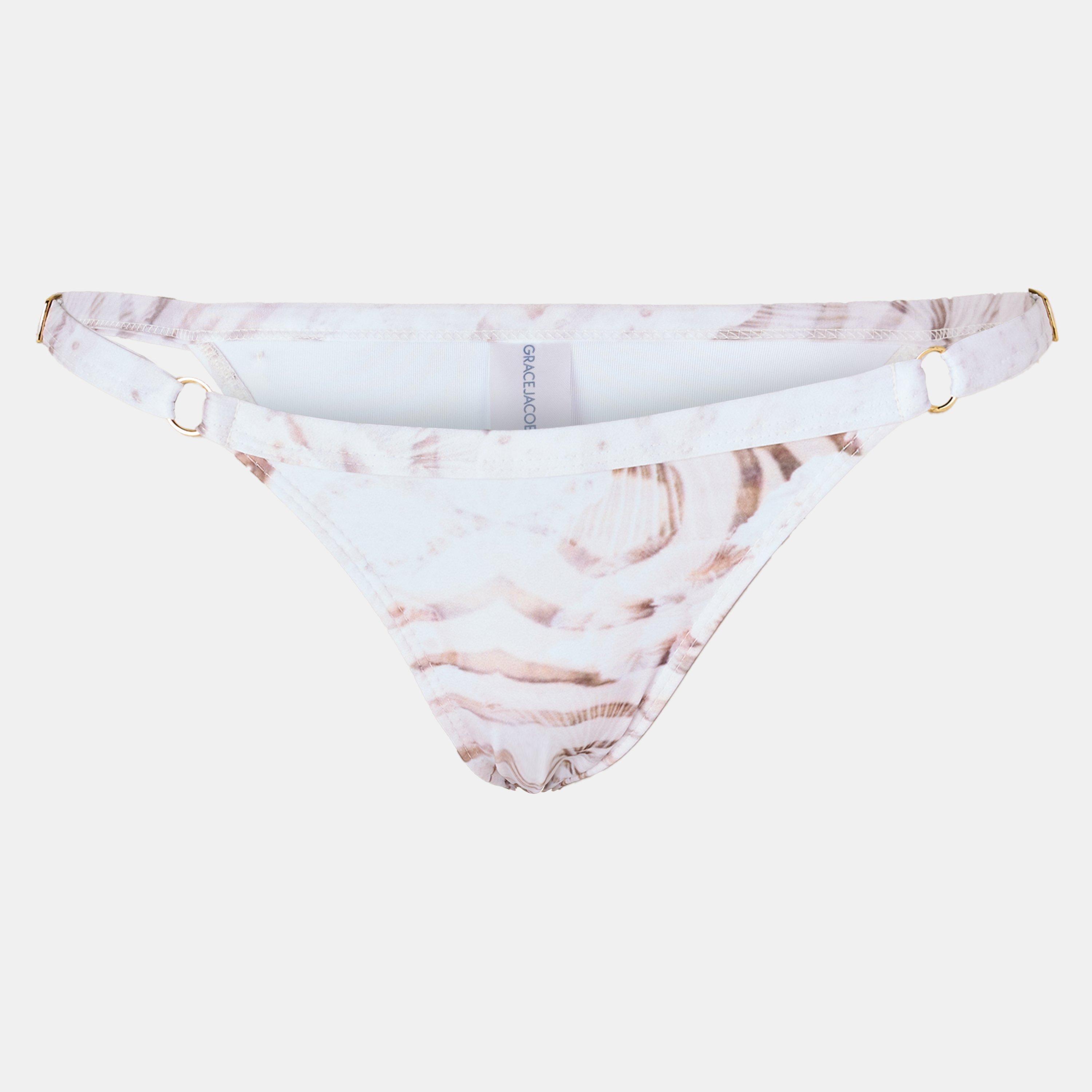 Beige - Grace Jacob - Women's 's Brazilian Low-Rise Quick-Drying Bikini Bottoms - 1