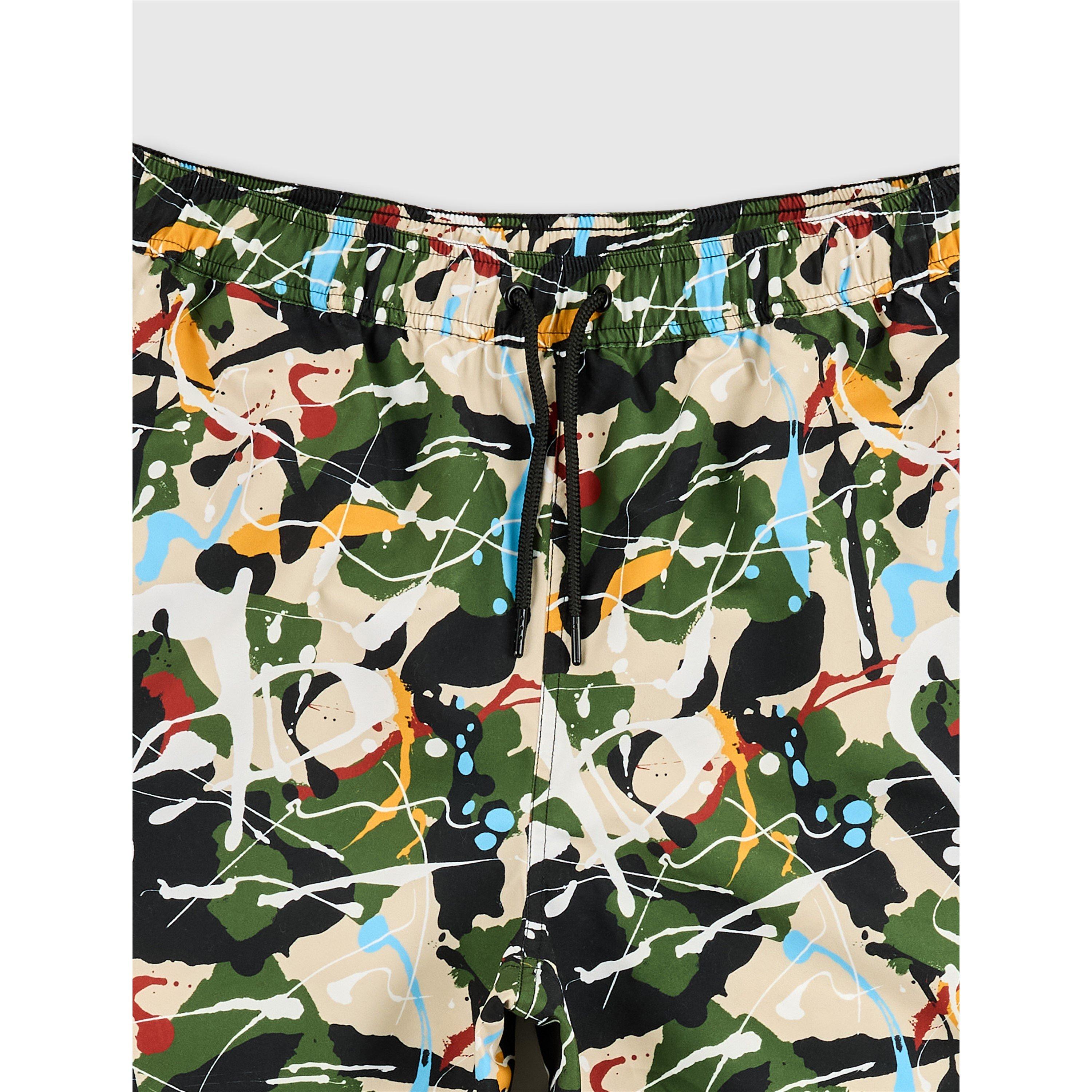 Multi - Pretty Green - Men's Convergence Swim Shorts - 3