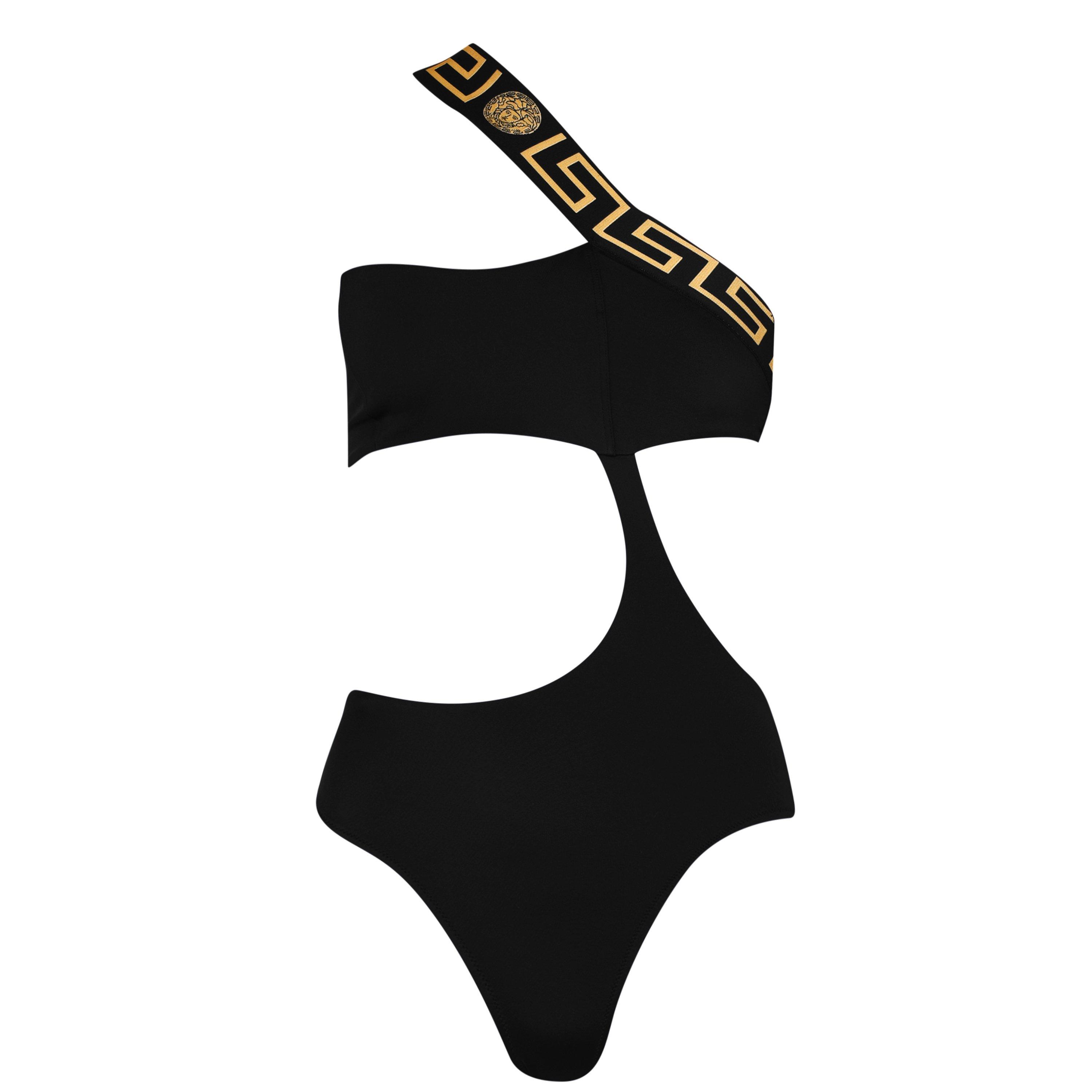 Blk/Gld A1008 - Versace Icon - Greca Swimsuit - 1
