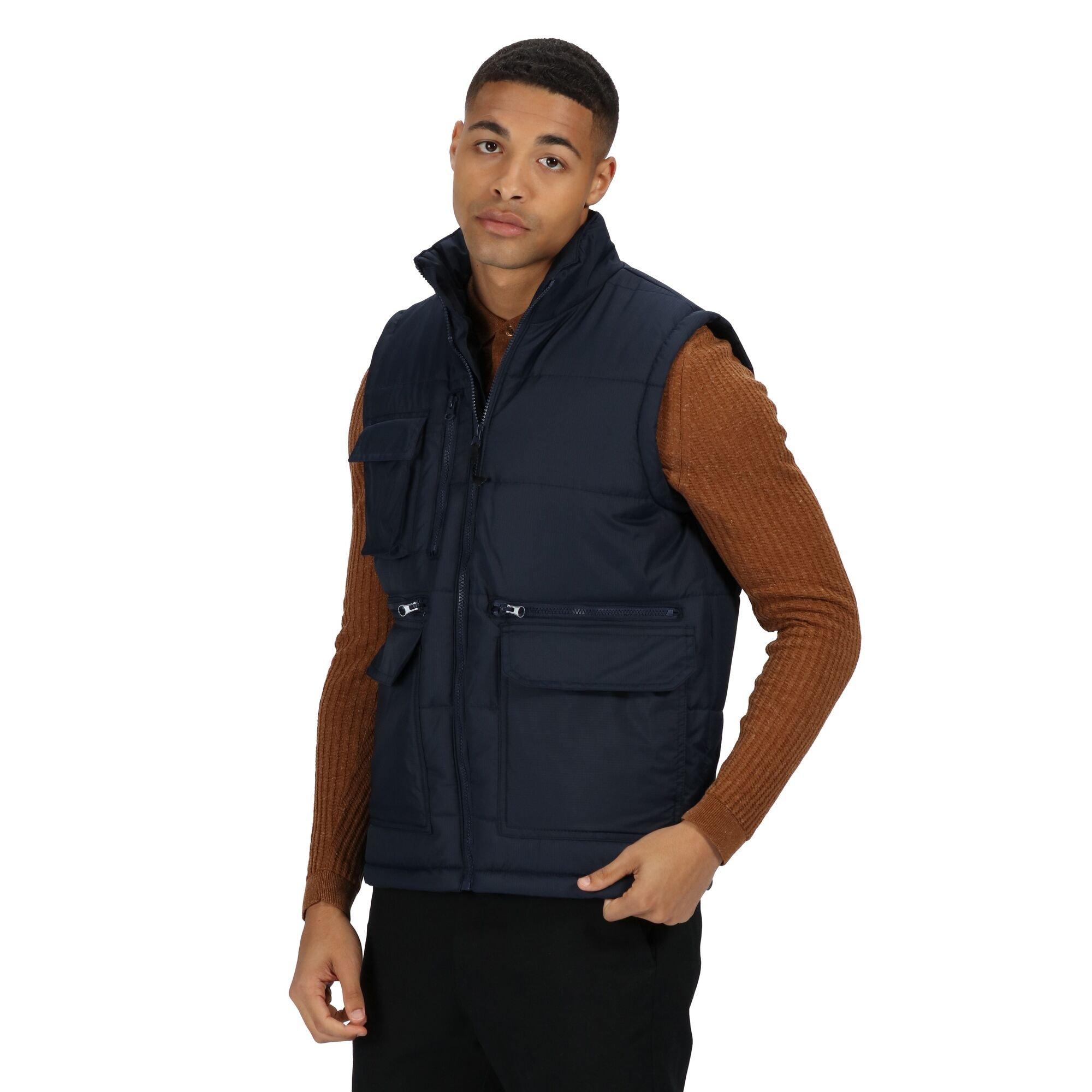 Navy - Regatta - Men's Steller Insulated Multi-Zip Ripstop Gilet - 3