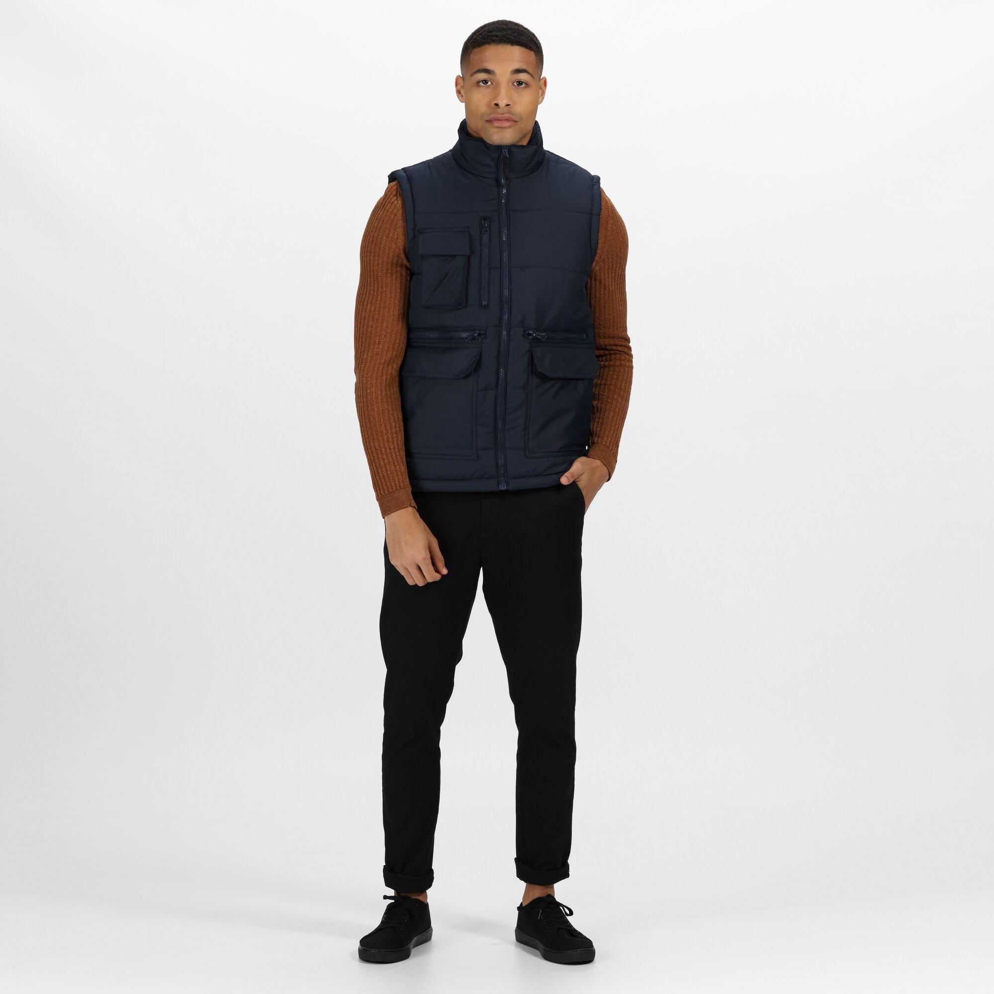 Navy - Regatta - Men's Steller Insulated Multi-Zip Ripstop Gilet - 6