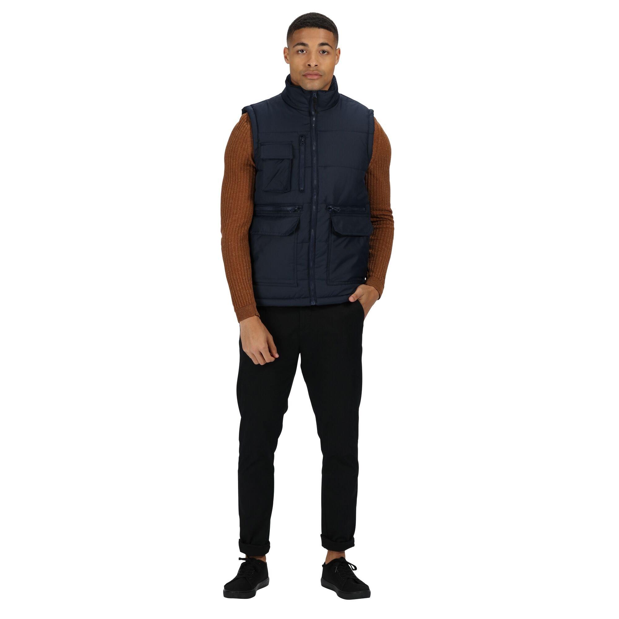 Navy - Regatta - Men's Steller Insulated Multi-Zip Ripstop Gilet - 7