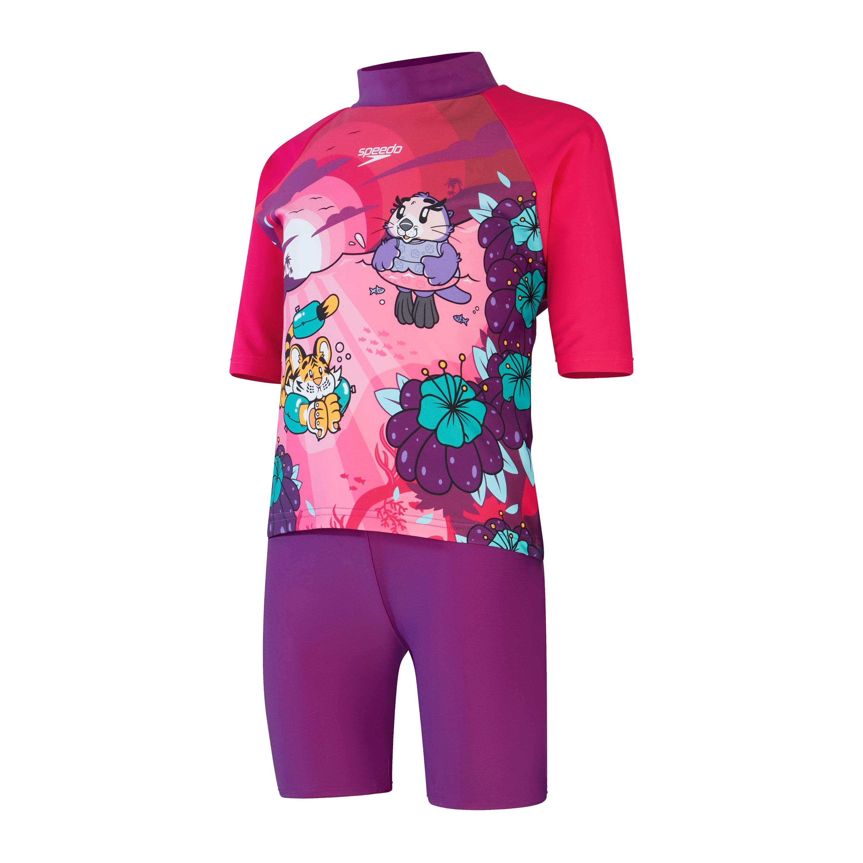 Rosa/Viola - Speedo - Kids' Learn To Swim Sun Protection Jammer