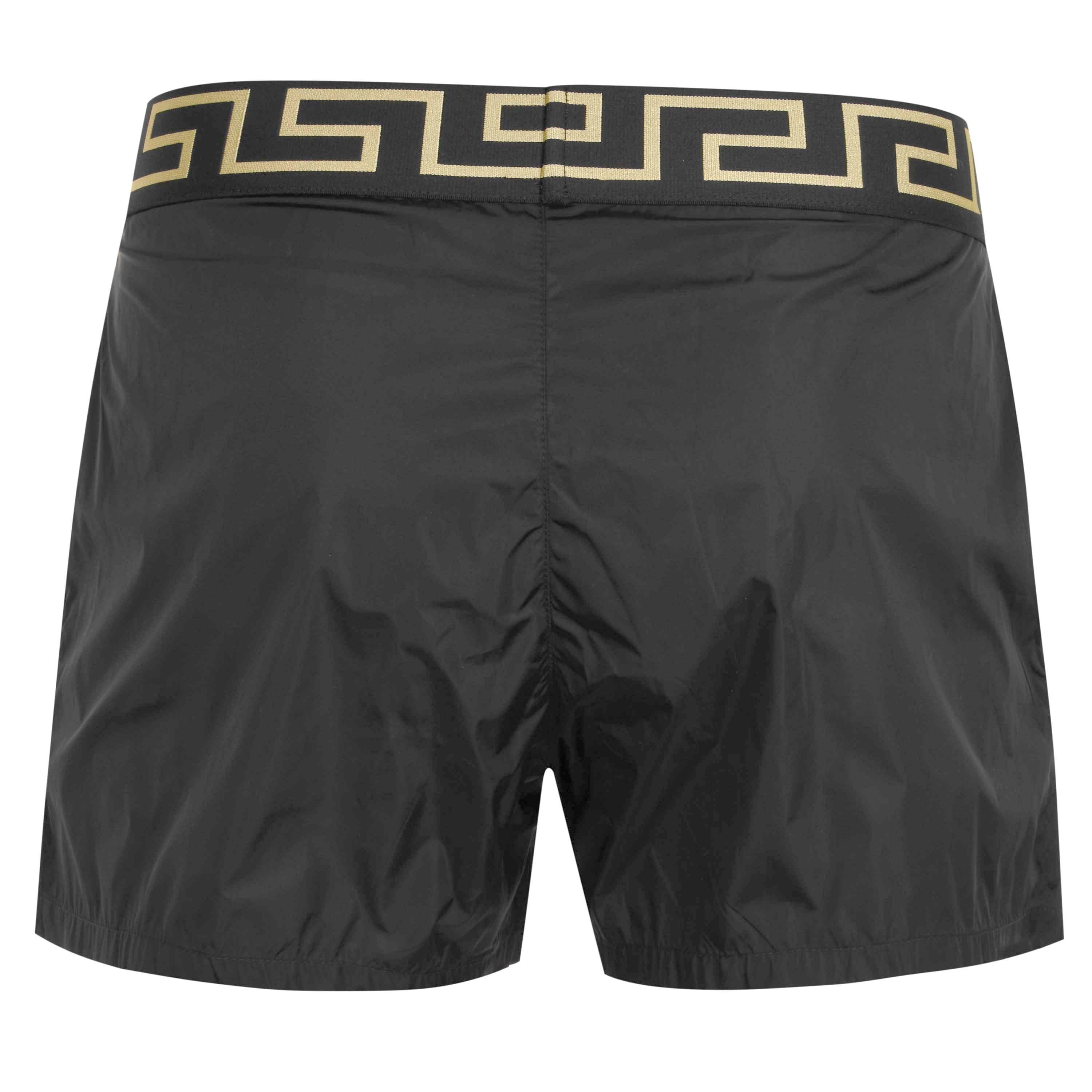 Black Gold - Versace Icon - Greca Waistband Swim Shorts - 2