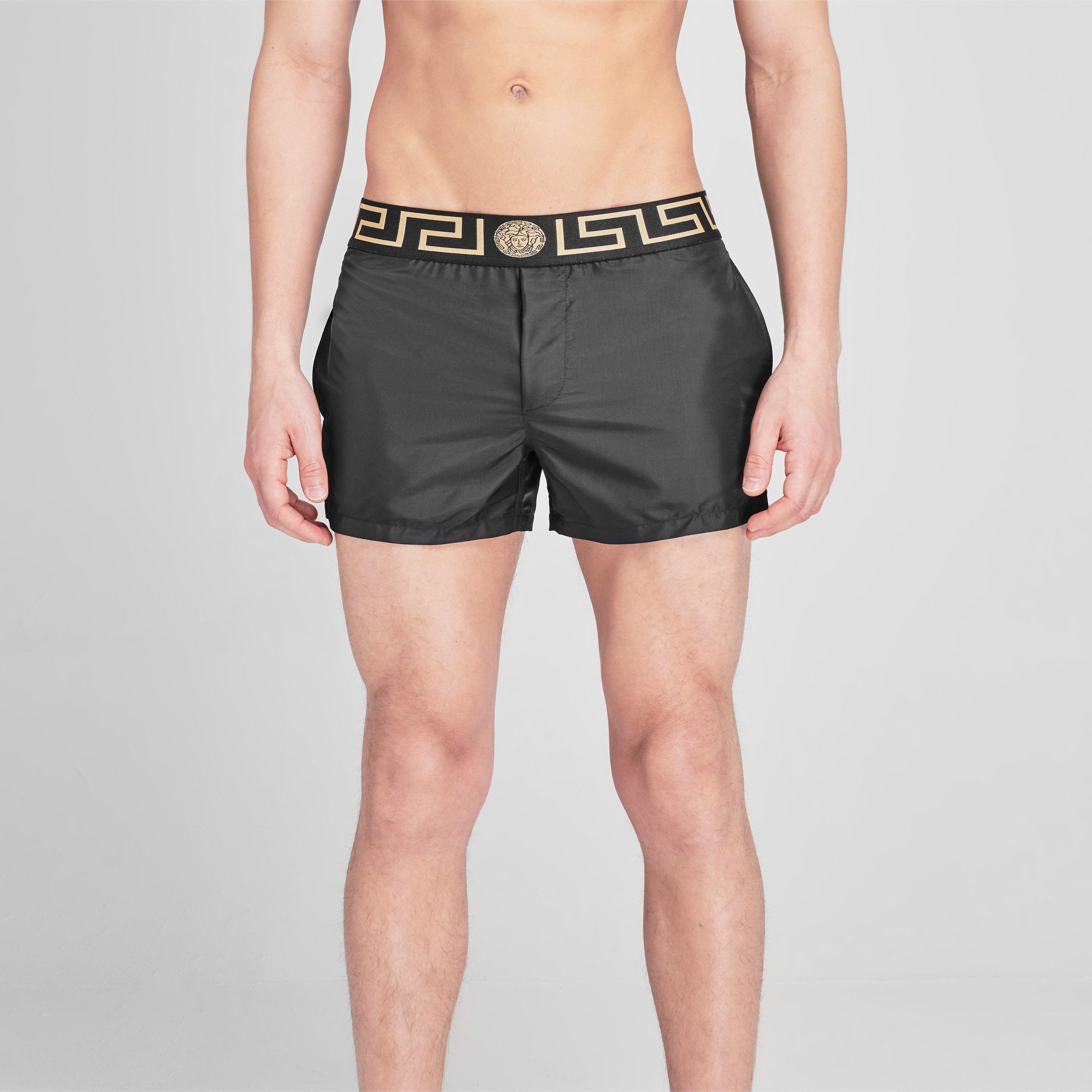 Black Gold - Versace Icon - Greca Waistband Swim Shorts - 3