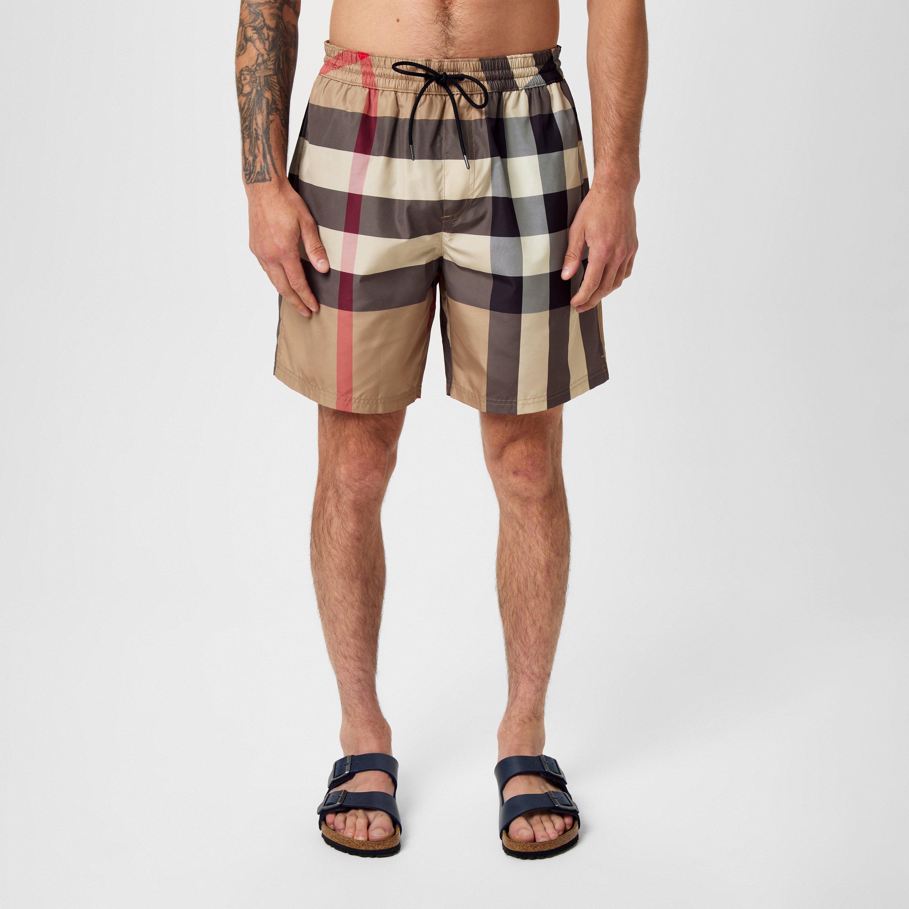 Arc Beige A7028 - Burberry - Men's Check Swim Shorts - 3